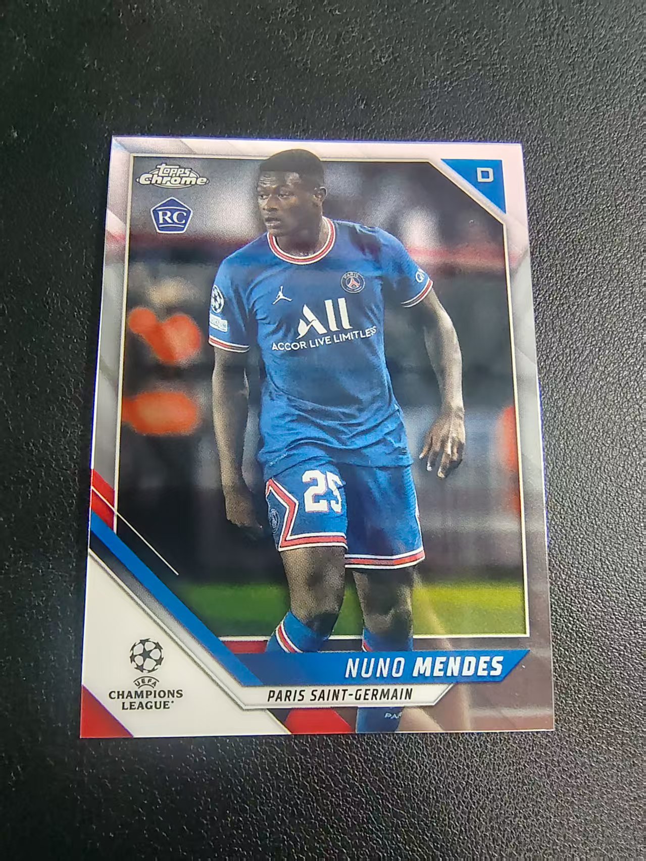 【可合并,不累计】2022 Topps Chrome Nuno Mendes RC 努诺 门德斯 新秀 巴黎 欧冠 边角瑕疵 #22