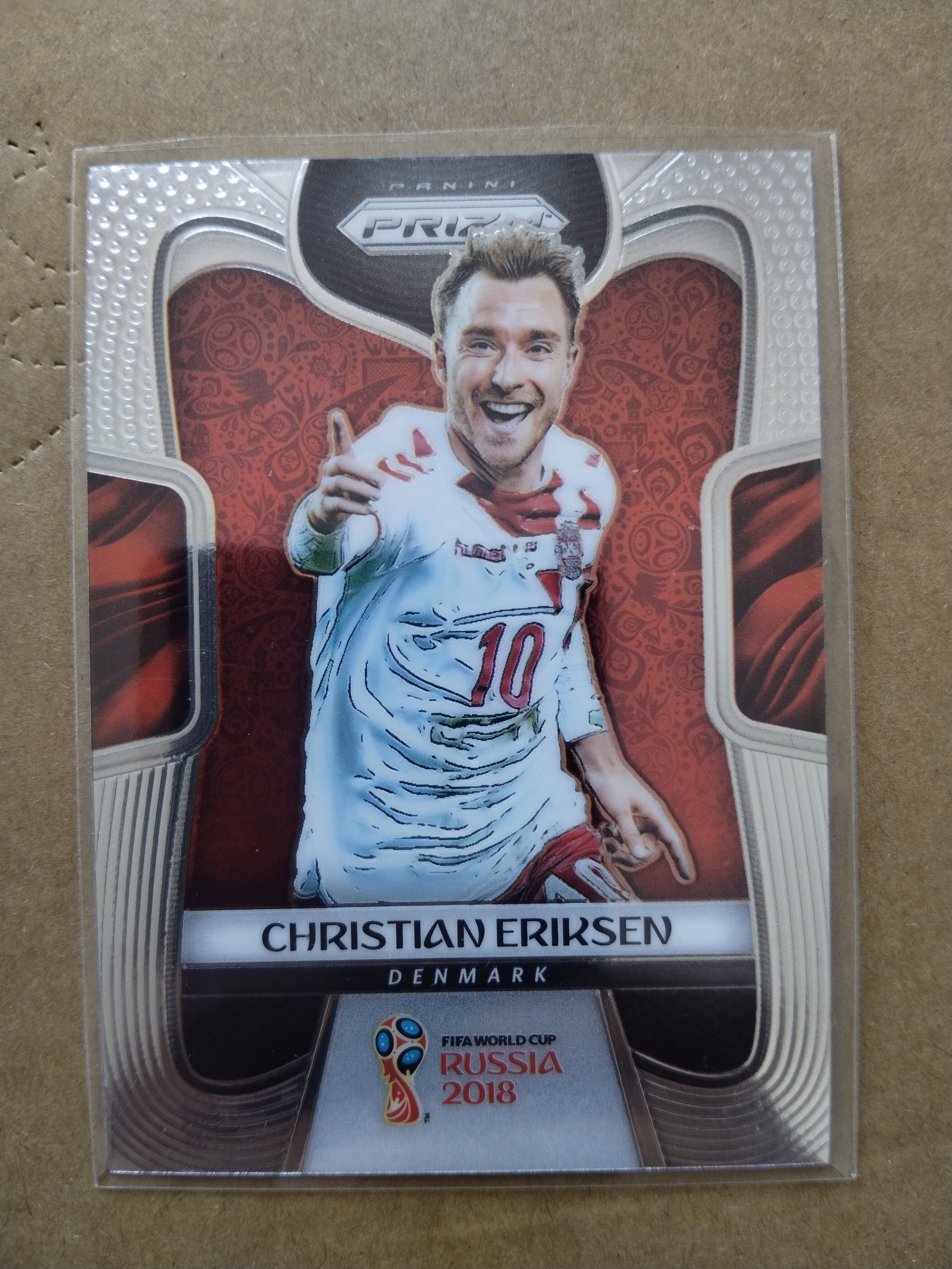 (竞拍前先阅读描述)PANINI帕尼尼 2018俄罗斯世界杯PRIZM 普卡base 丹麦 埃里克森 第3张凑套必备 品相如图