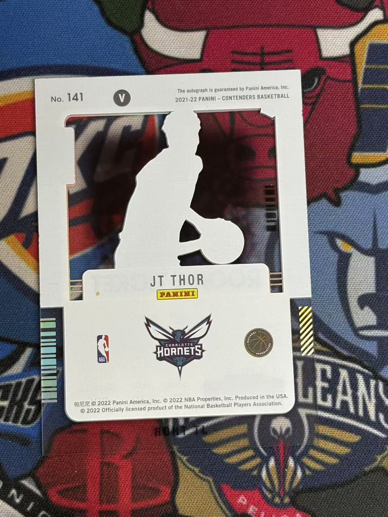2021-22 PANINI CONTENDERS 球票系列 黄蜂 新秀RC 雷神 JT索尔 签字卡 卡签 变化版新秀球票签字卡 大比例SSP 胶片签 银折 折射【烂臭嘴拍卖】