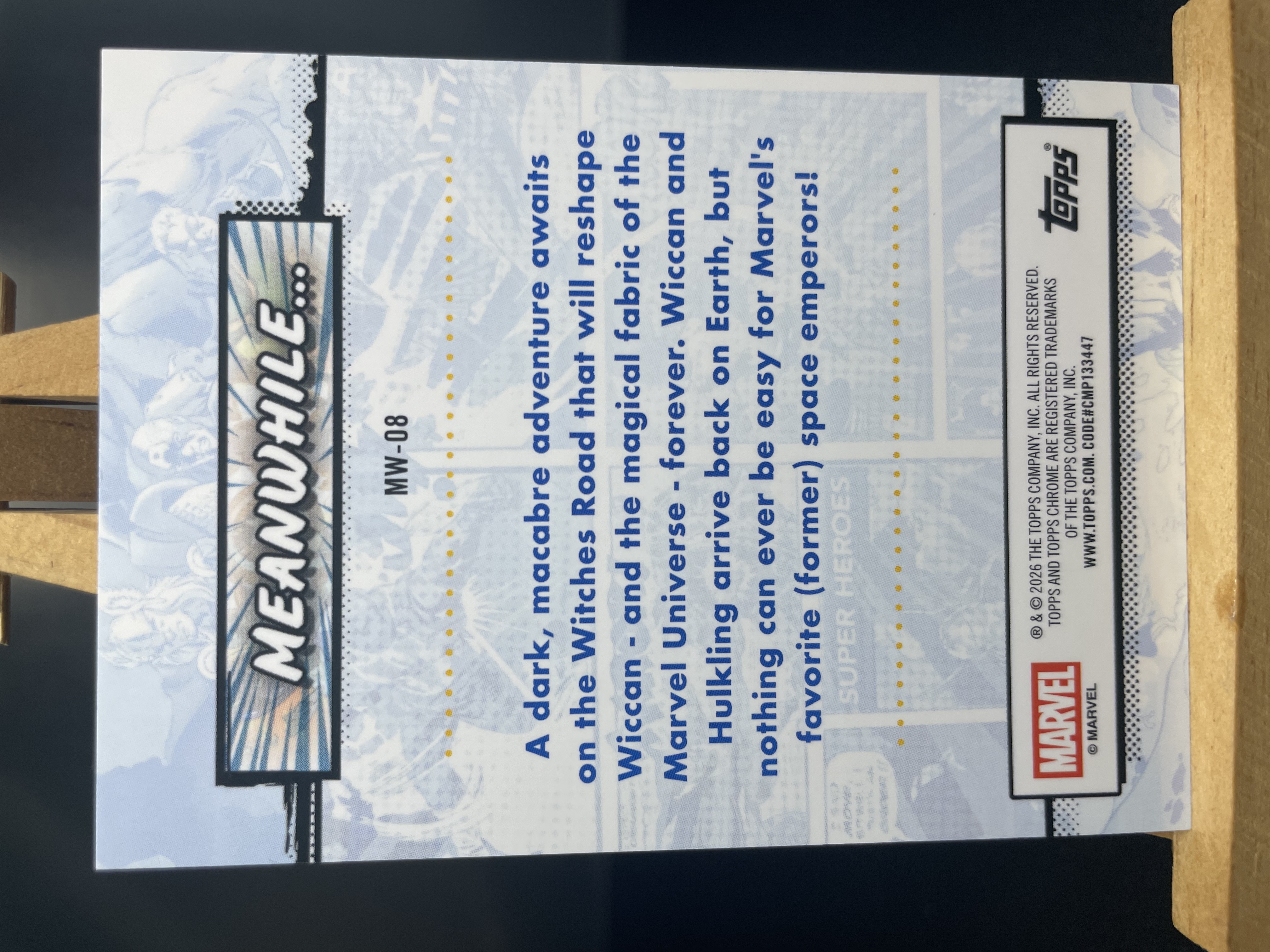(B5)2026 TOPPS MARVEL 折射 巫士/ 比利马克西莫夫 实卡好看 收藏凑套必备 卡品如图 !!!