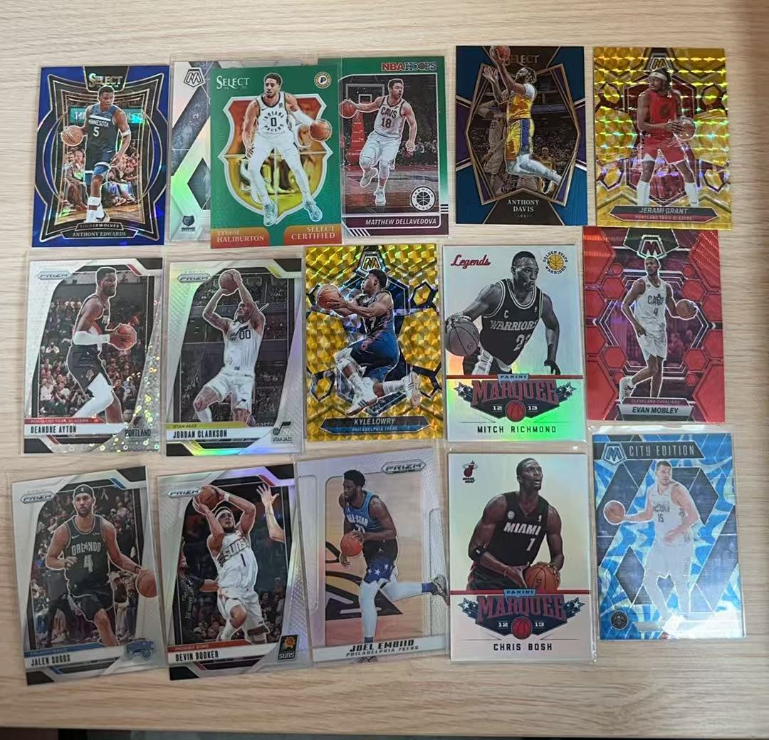 多年份 多系列 爱德华兹/哈利伯顿/约基奇/波什//恩比德/布克/萨格斯/戴维斯等16张折射base 银折 碎冰折 马赛克折 泡泡折各种折 lot 打包 不保卡品【LUO】