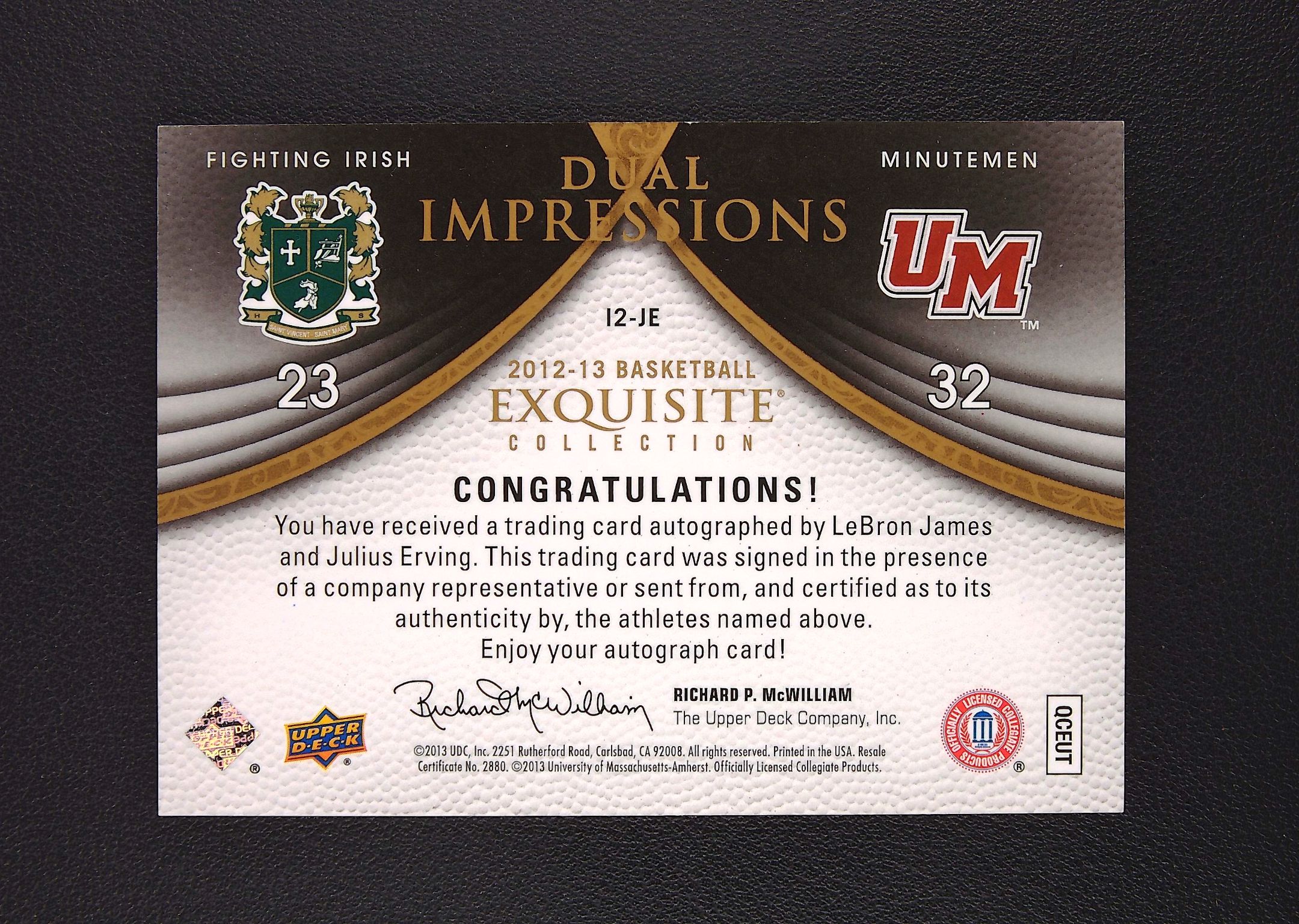 【古都代拍精品】2012-13 UD Exquisite 木盒 LeBron James 勒布朗 詹姆斯 J博士 朱利叶斯 欧文 1编1 1/1 Dual Impressions 双签 卡签 签字 铭文签 值得收藏#57B#成功#XBW8#