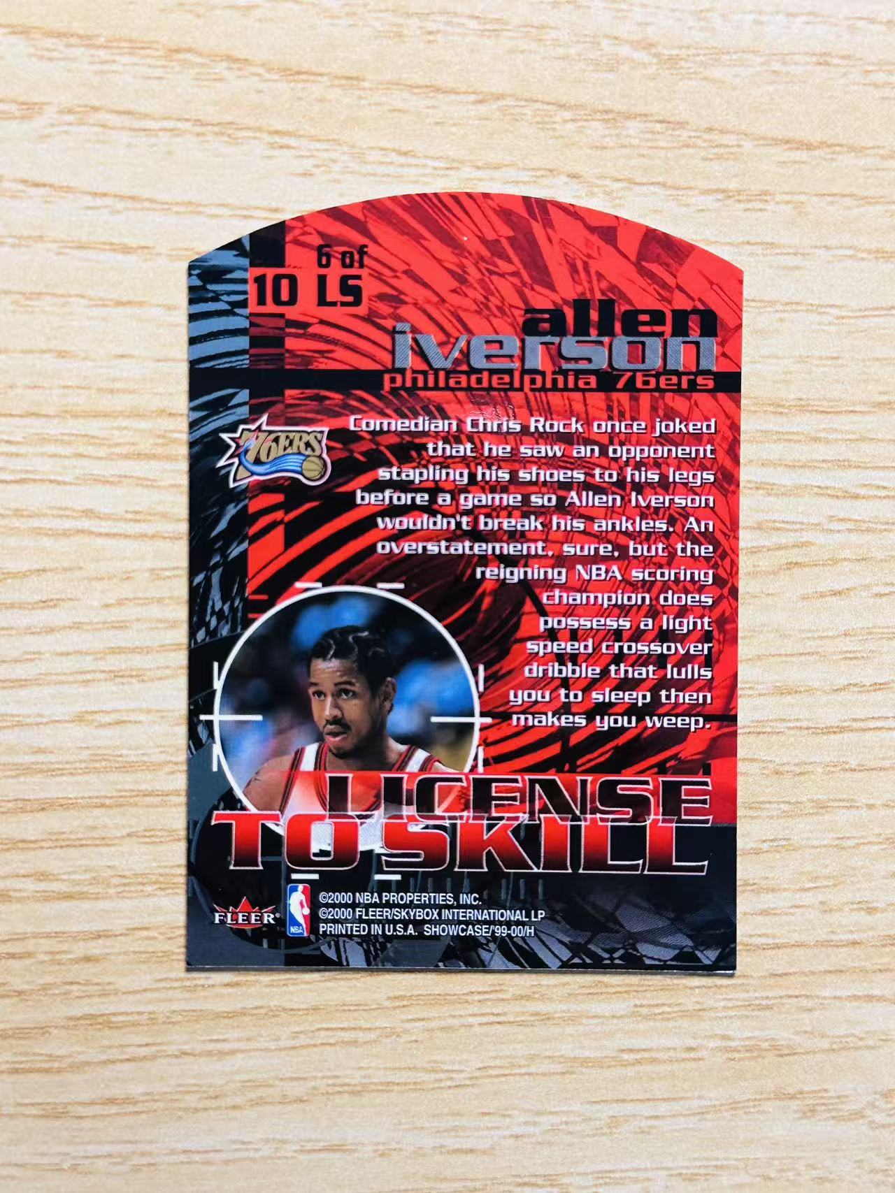 2000 Fleer skybox Allen Iverson 嘿嘿代卖 老卡 老特 异形 阿伦 艾弗森 AI 答案 费城76人 收藏必备