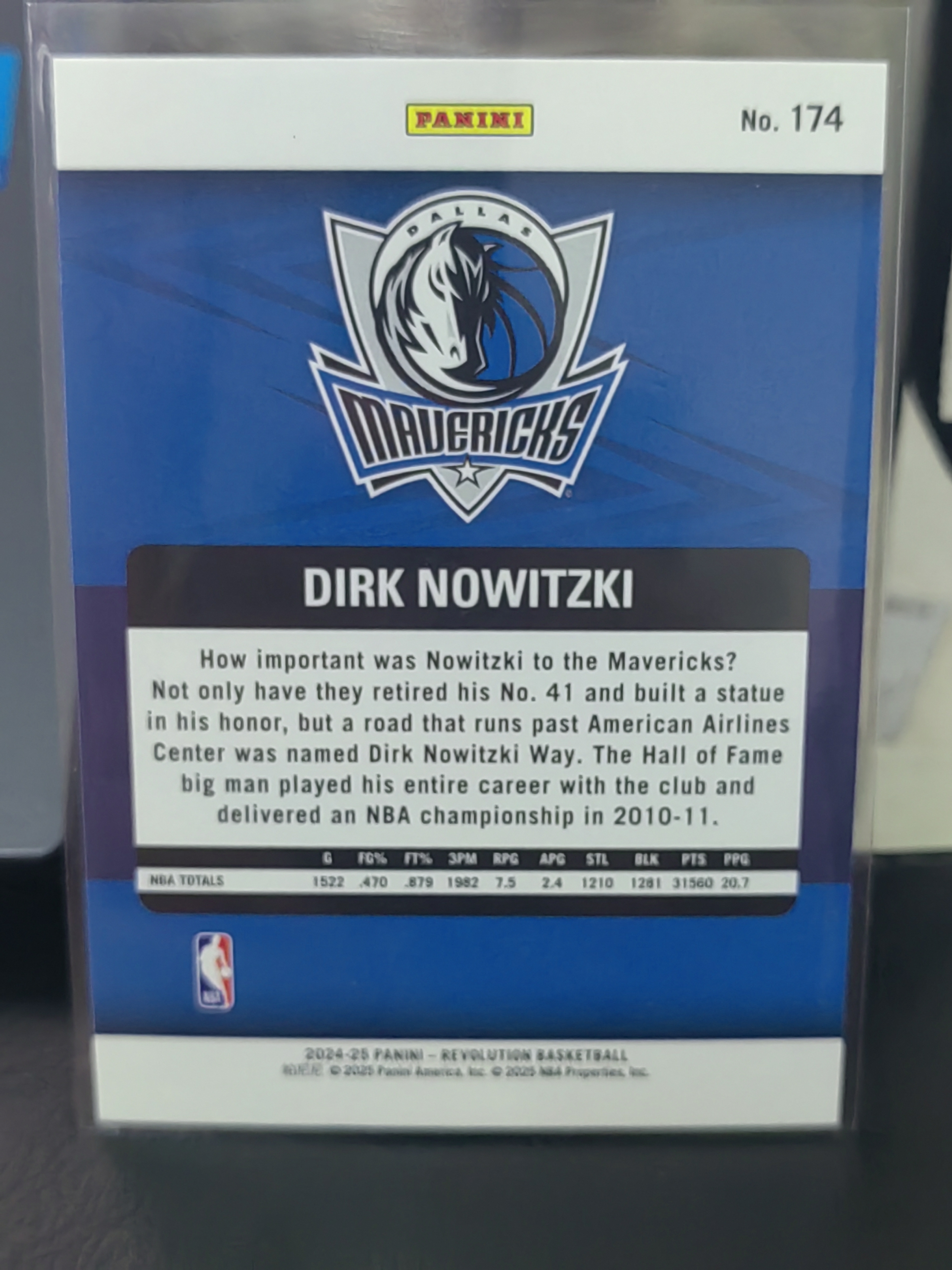 2024-25 Panini Revolution Dirk Nowitzki 革命 传奇 德克诺维茨基 独行侠 篮 白边白角 不保卡品 卡品如图
