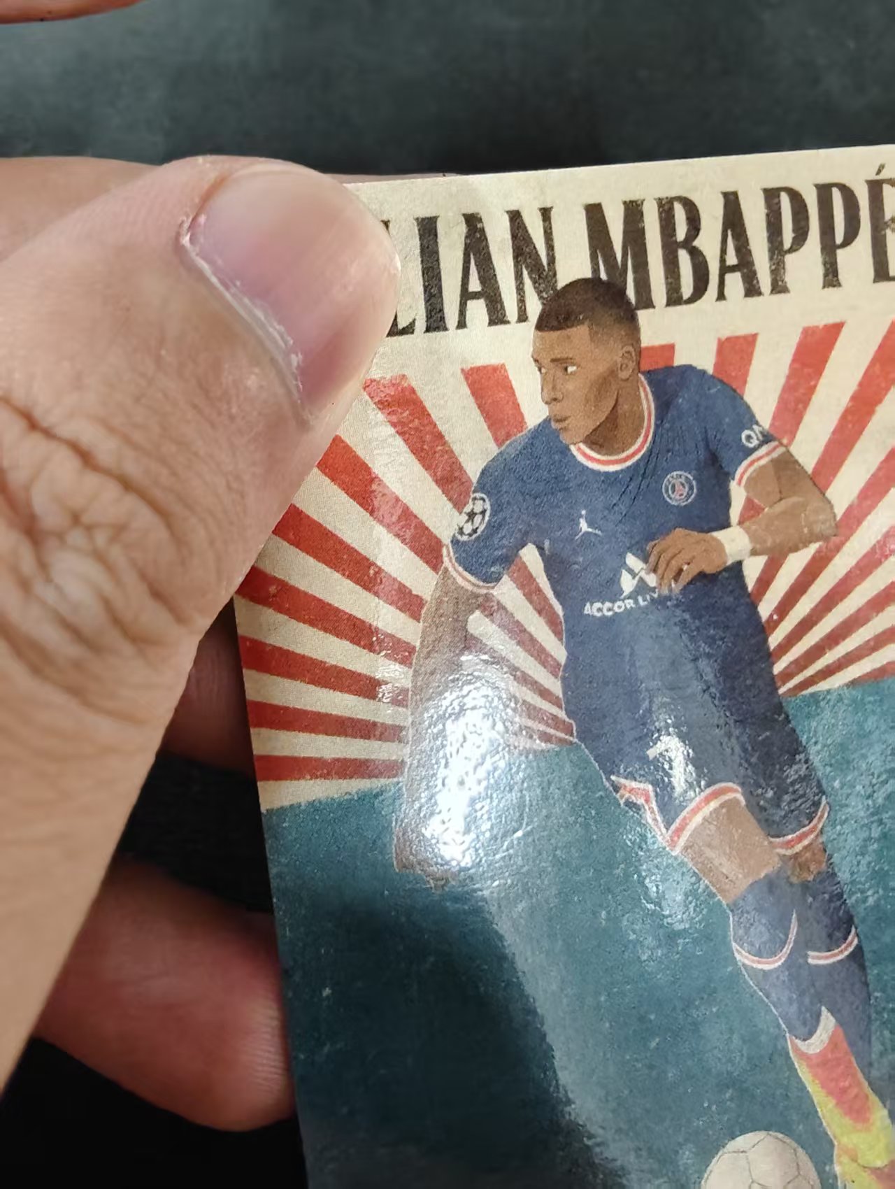 2021 topps deco kylian mbappe 德科 欧冠 巴黎圣日耳曼 姆巴佩 漫画 特卡 瑕疵如图