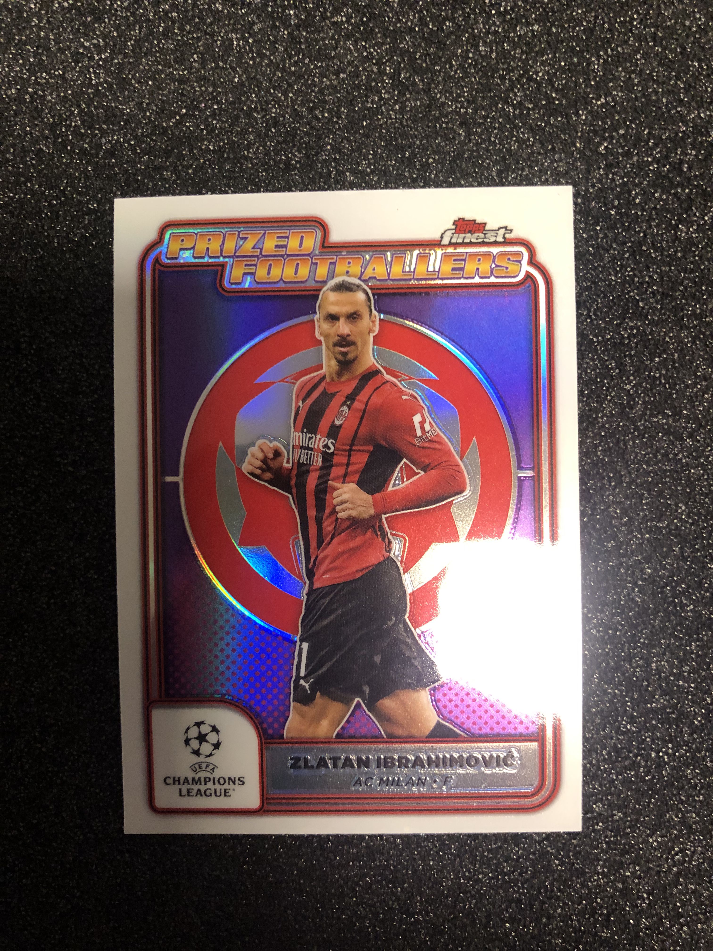 2024-25 Topps Finest Zlatan Ibrahimovic 欧战finest 典范球员特卡 伊布拉希莫维奇 瑞典 AC米兰 曼联 巴黎 巴萨 国米 银折 卡品如图 凑套收藏必备
