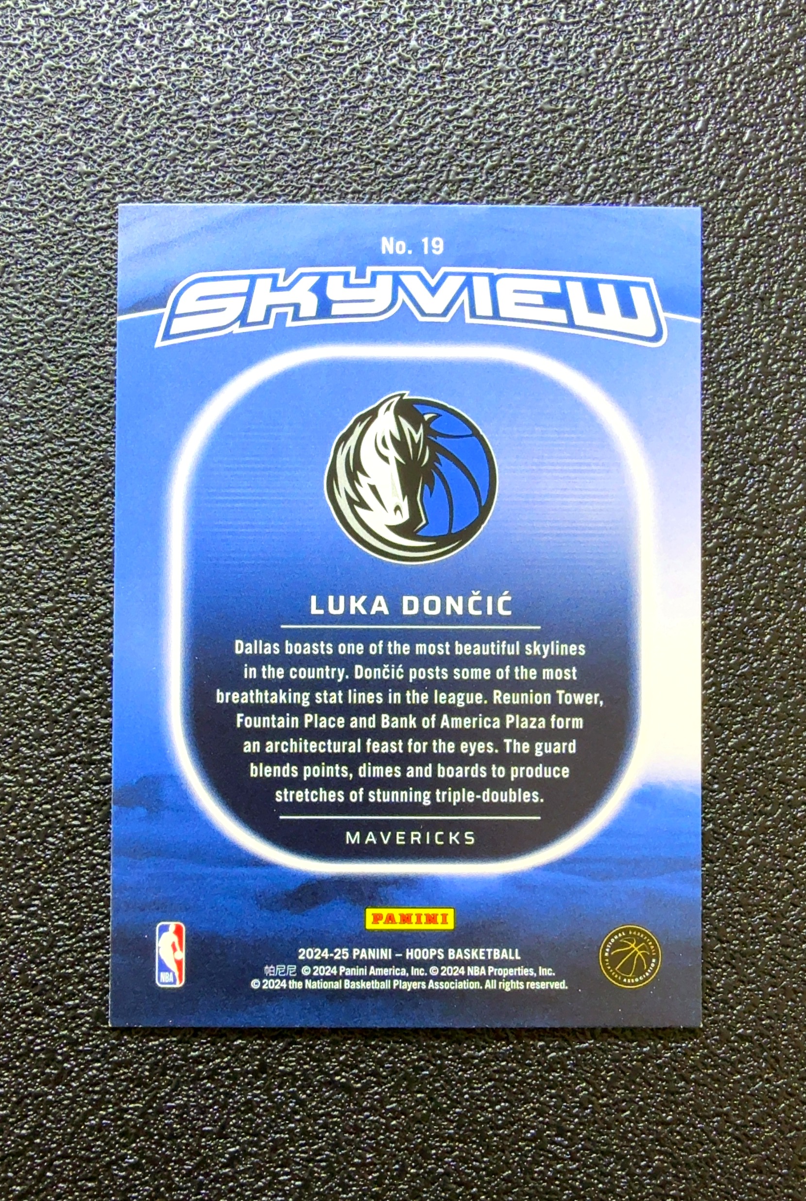 【小白1%代卖】2024 Panini Skyview NBA Hoops Luka Dončić 卢卡·东契奇 卡品如图 高价值 #19 Mavericks 独行侠 0020#124