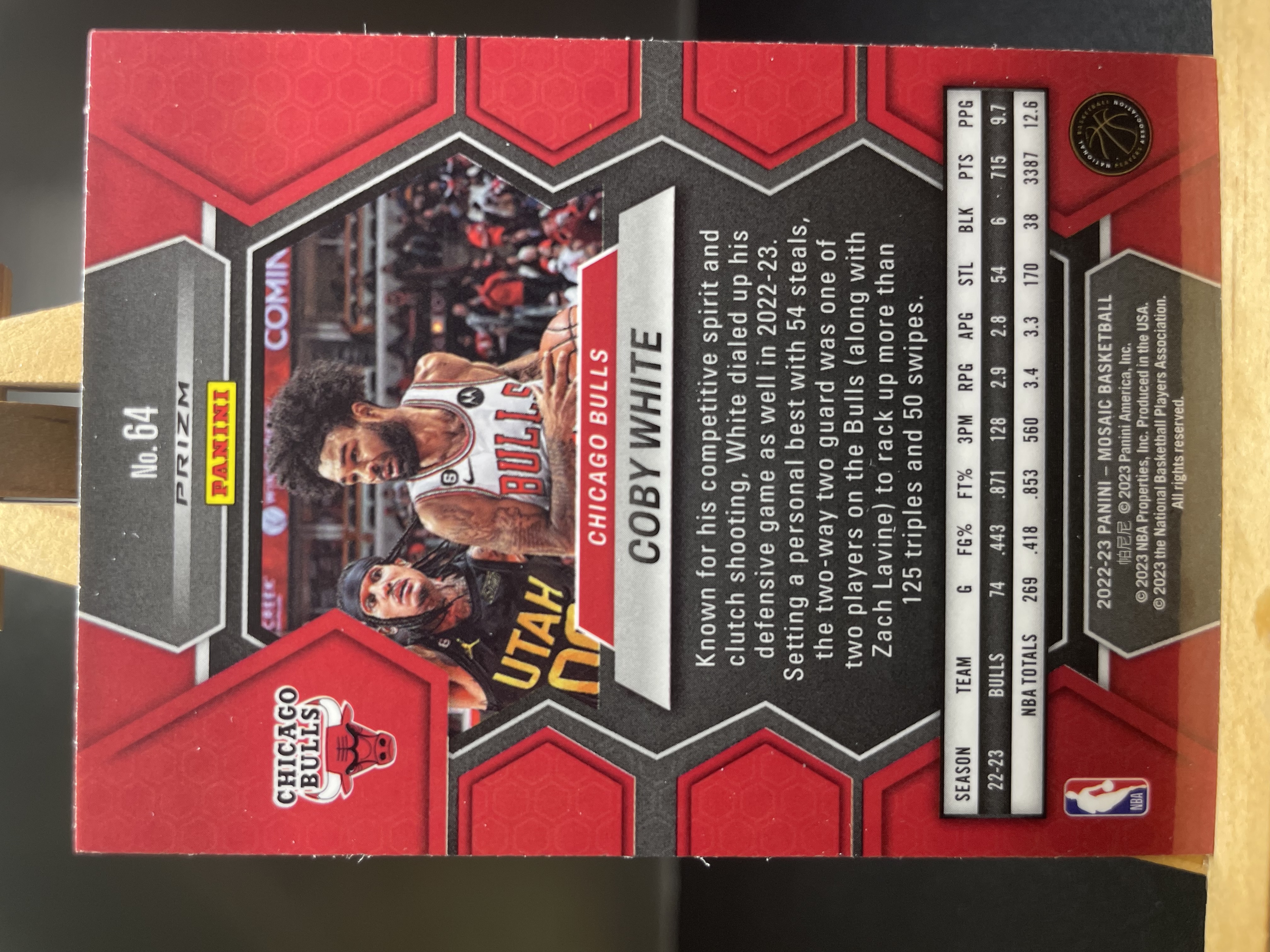 (A2) 2022-23 PANINI 马赛克 系列 折射 科比怀特 公牛 近期大热球星 收藏凑套必备 卡品如图 !!!