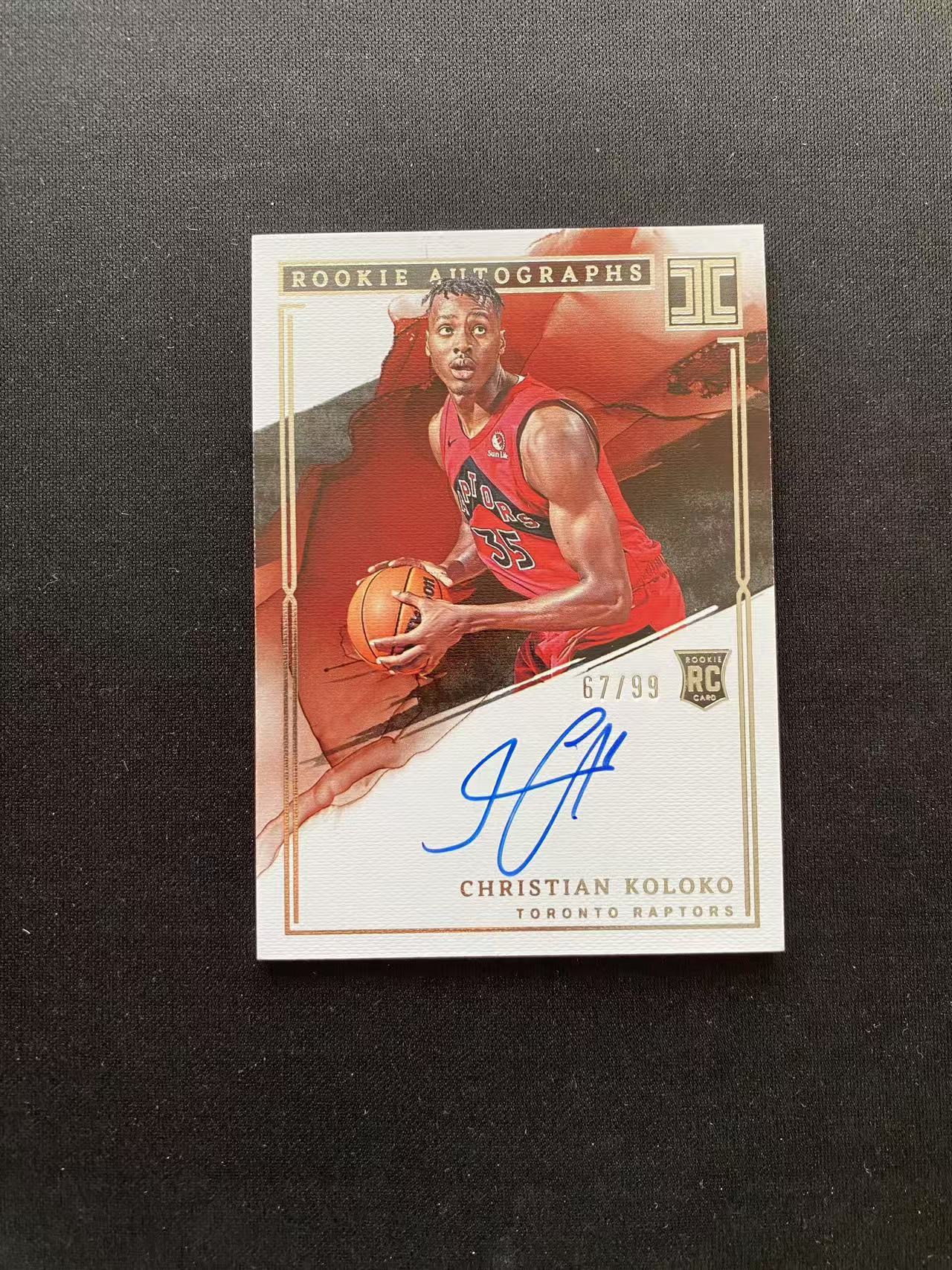 2022-23 Panini Impeccable Christian Koloko 小真金 猛龙 克洛克 签字卡签 新秀RC 99编【king#56】瑕疵如图