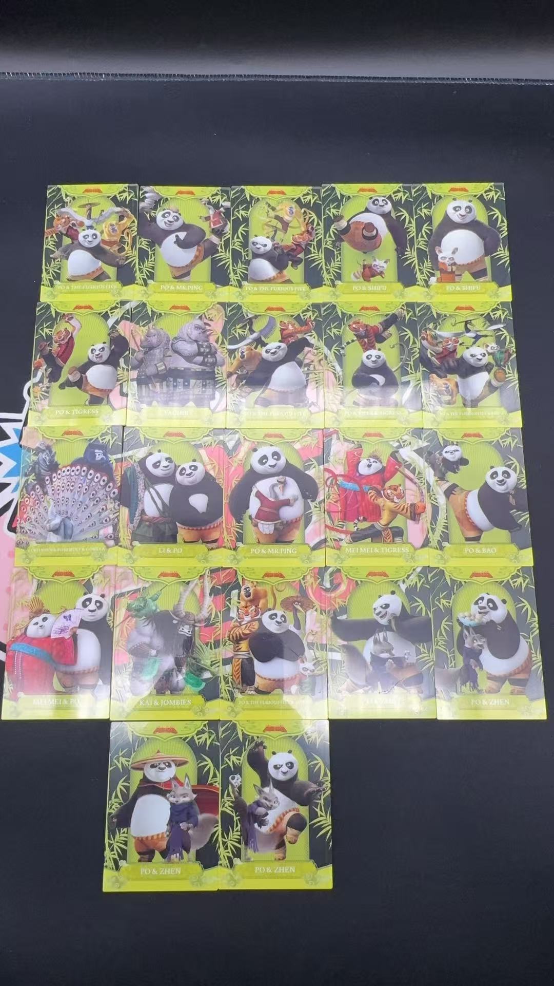 【玩具坑】2024 FINDING CARD Kung Fu Panda 寻卡 功夫熊猫 大比例 双人羁绊卡 亚克力特卡 22张齐套 打包