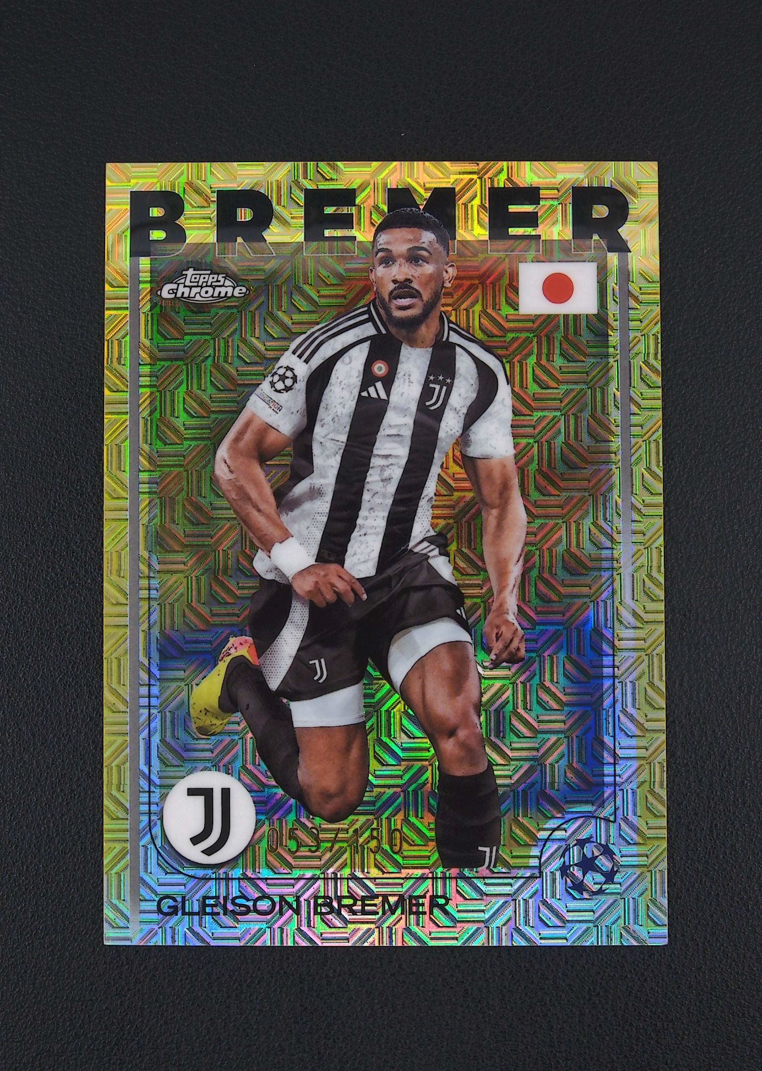 2024-25 Topps Chrome Gleison Bremer 多米拍卖 （Owen.C） 格雷森 布雷默 尤文图斯 金迷宫折 053/150编 卡品如图 收藏佳品