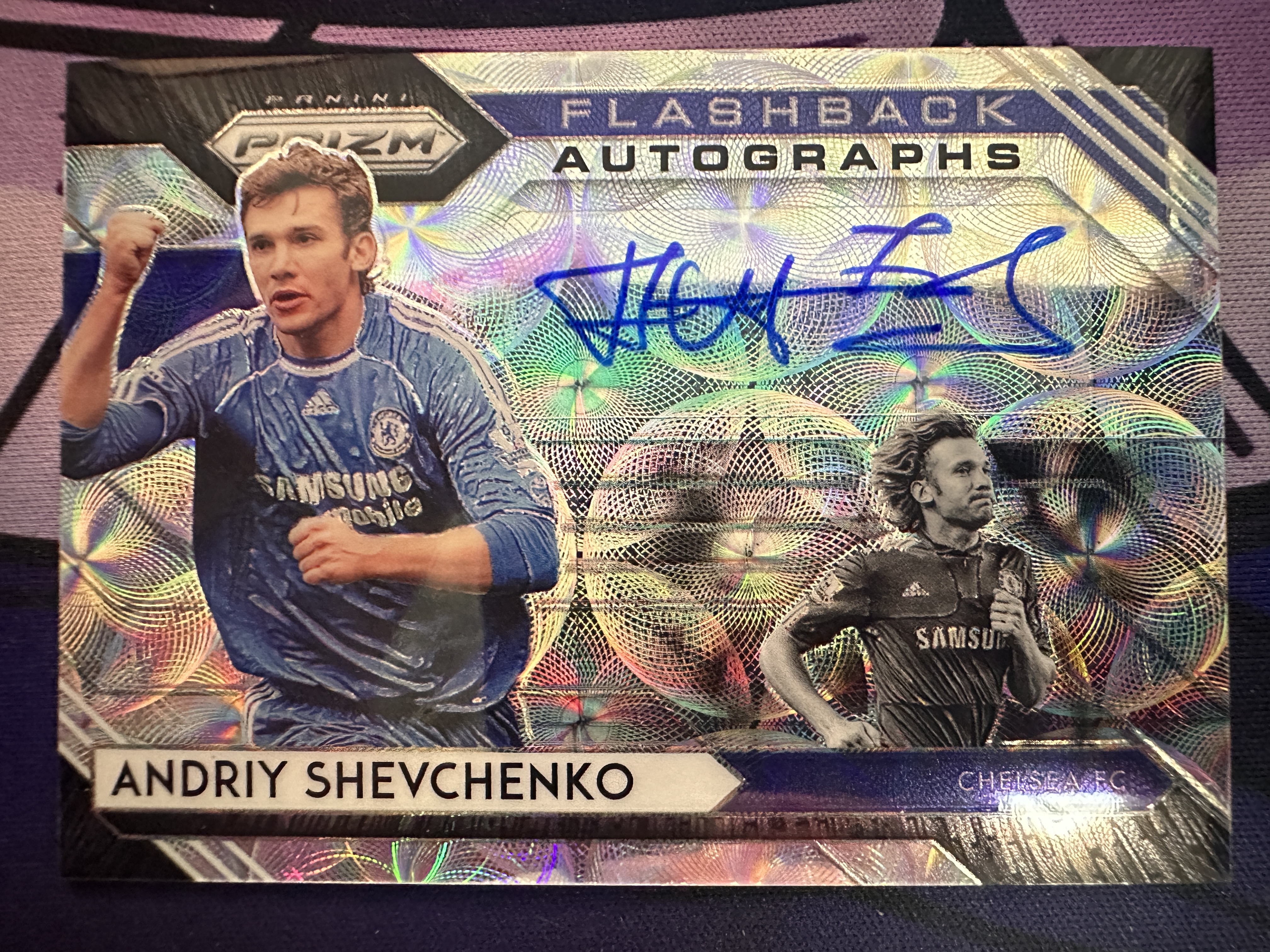 2020 Panini Prizm Andriy Shevchenko 绝版 英超pz 安德烈 舍甫琴科 舍瓦琴科 核弹头 闪回签 银泡泡折 独占