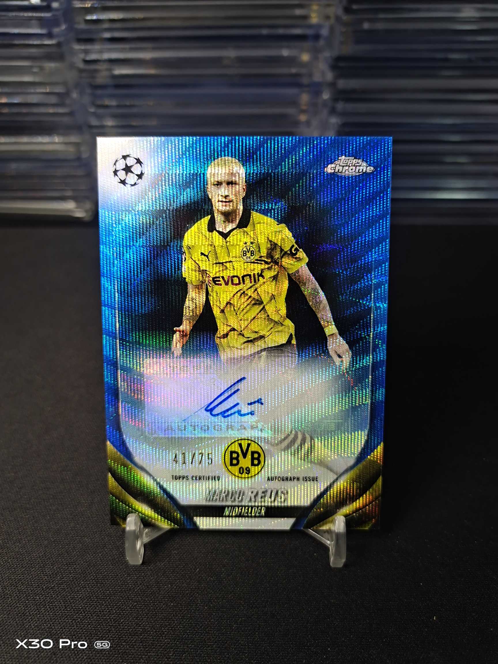 【小加速拍】罗伊斯 75限量 签字 折射 Sign Topps 欧冠 多特蒙德 德国 Marco Reus