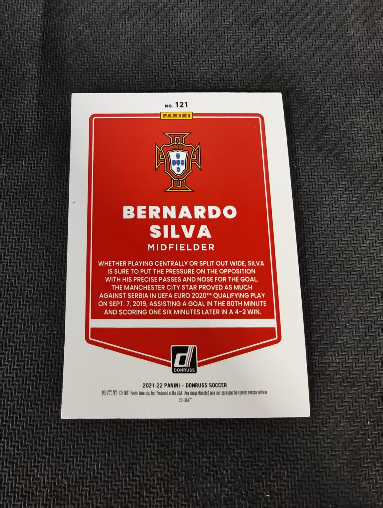 【可合并,不累计】2021-22 Topps Donruss Bernardo Silva B席 贝尔纳多 席尔瓦 葡萄牙 杜蕾斯 349编 边角瑕疵