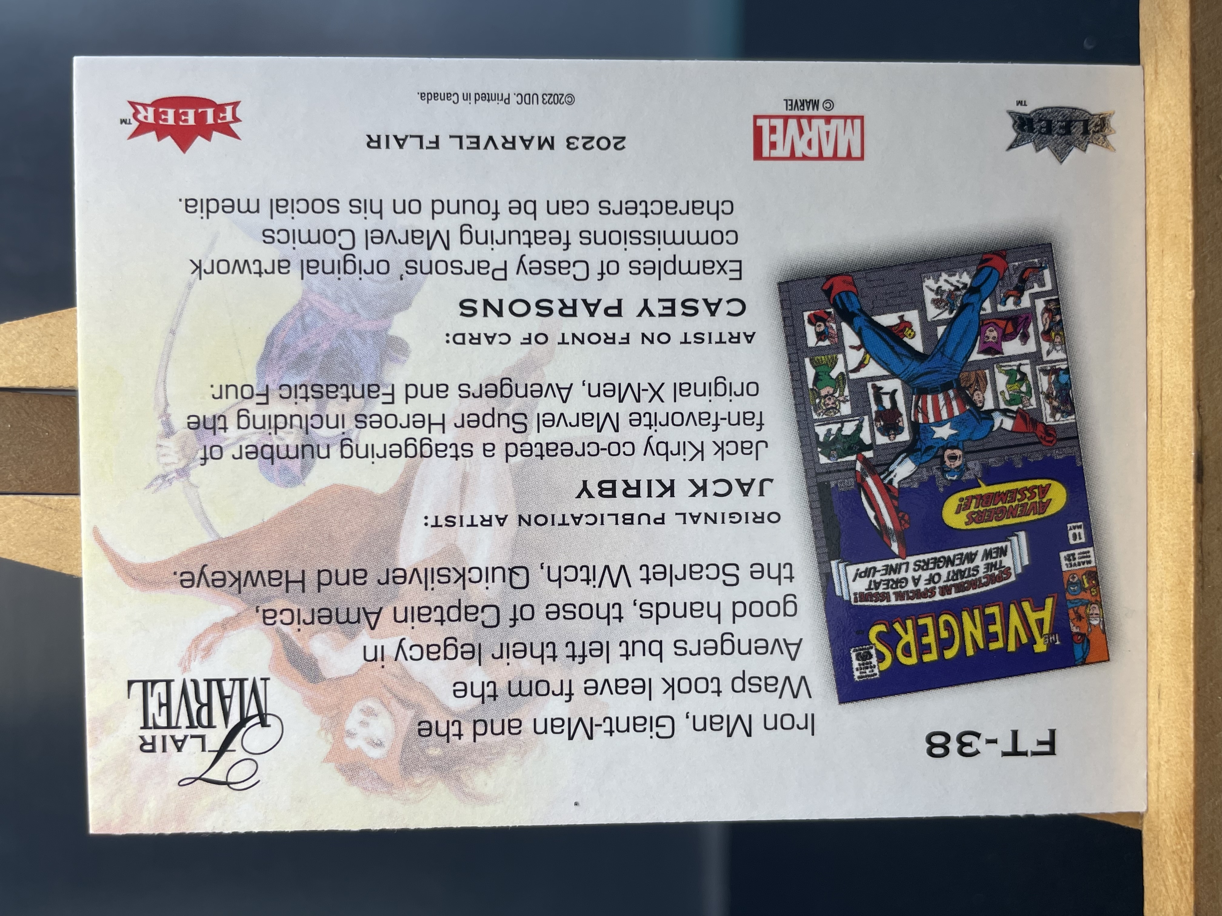 (B5) 2023 MARVEL FLEER 漫威 FT-38 复仇者联盟 实卡好看 收藏凑套必备 卡品如图 !!!