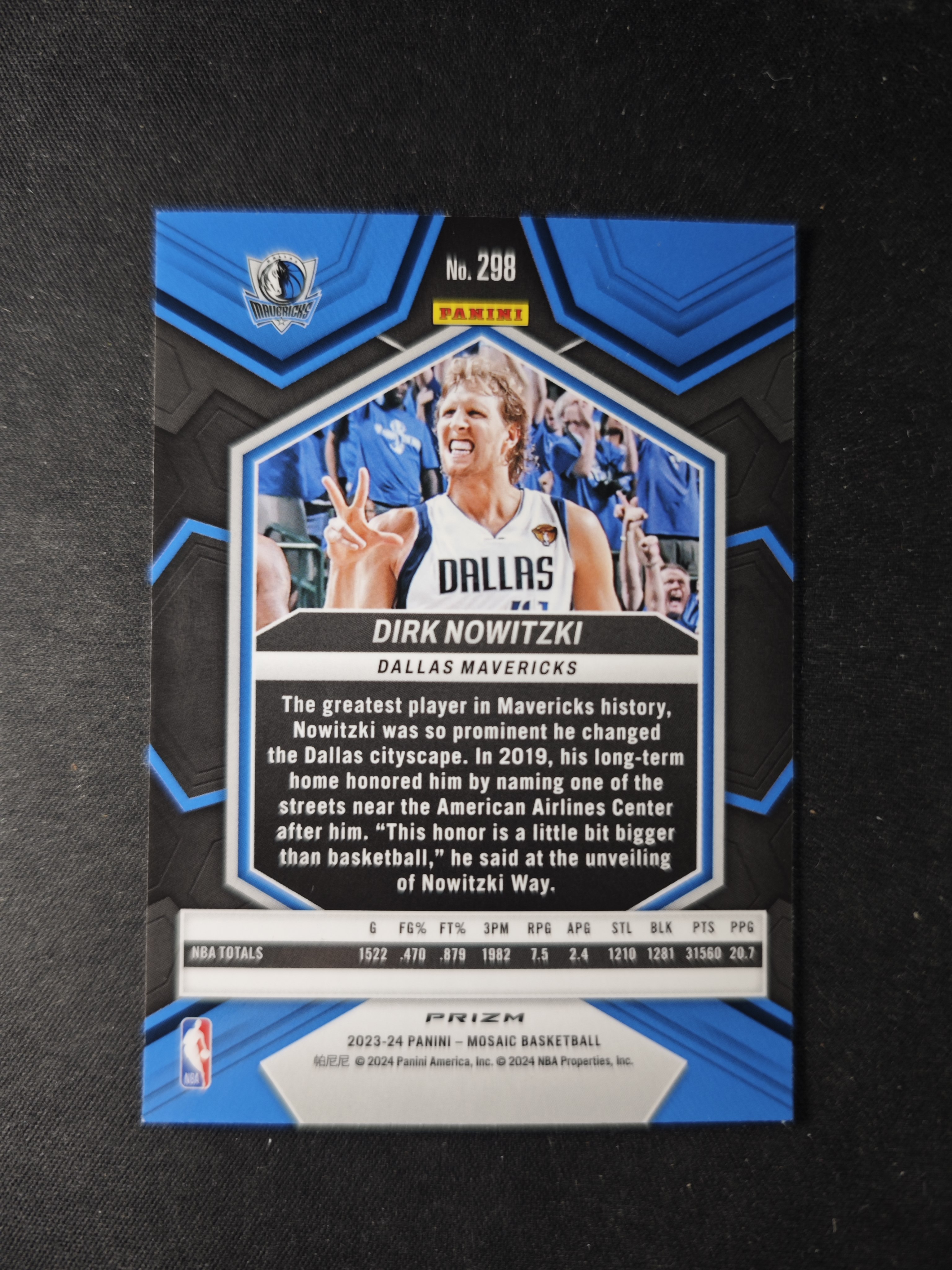 【蛤蟆特卖】德克 诺维茨基 2023-24 PANINI MOSAIC系列 金色马赛克折射 超级闪亮 稀有好卡 卡品如图 专收必备!