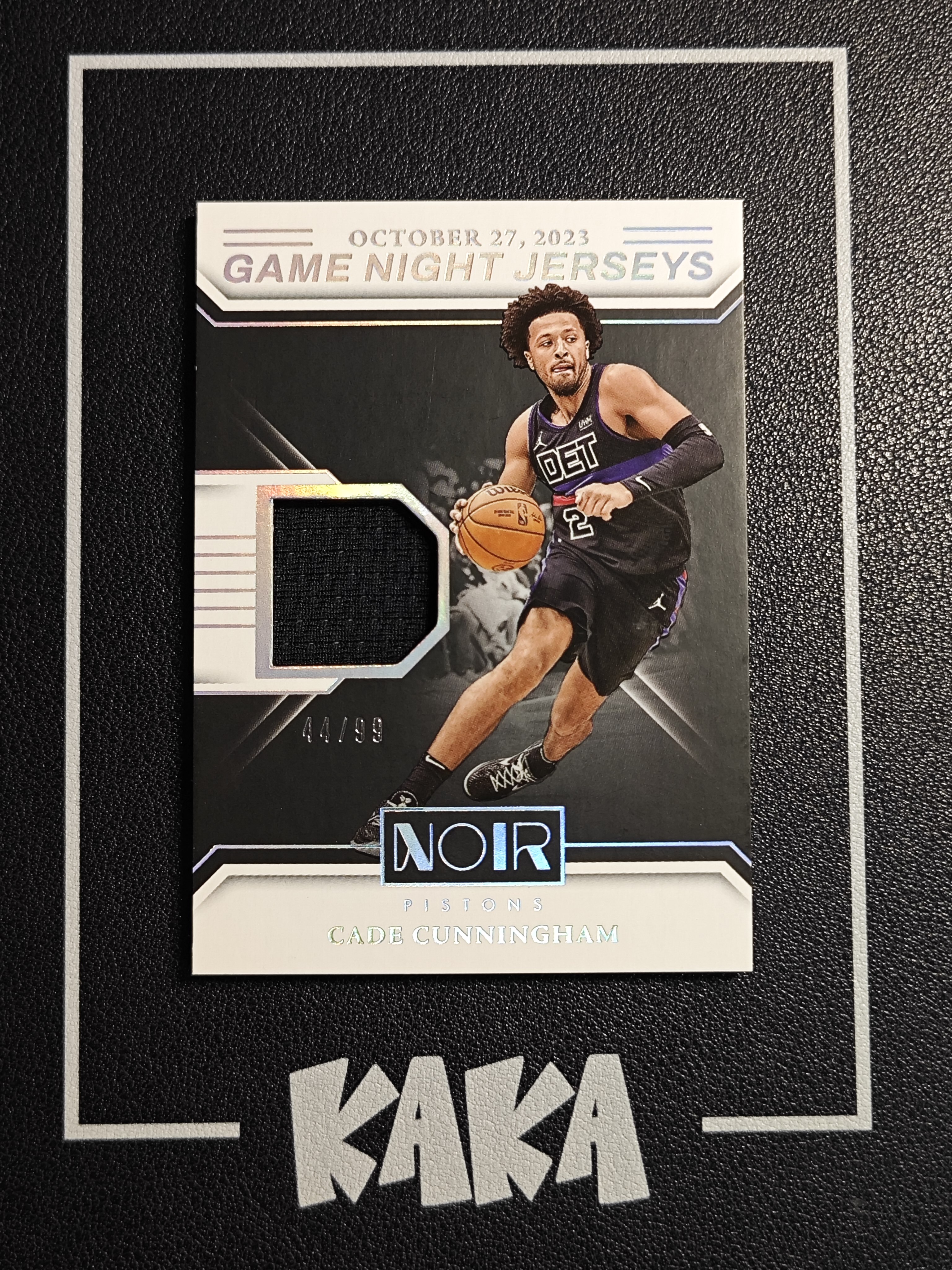 【KAKA】2024-25 Panini Noir Cade Cunningham 诺尔 活塞 CC 凯德 坎宁安 康宁汉姆 99编 GU落场 闪版 物料 球衣切割 轻印如图 景艺