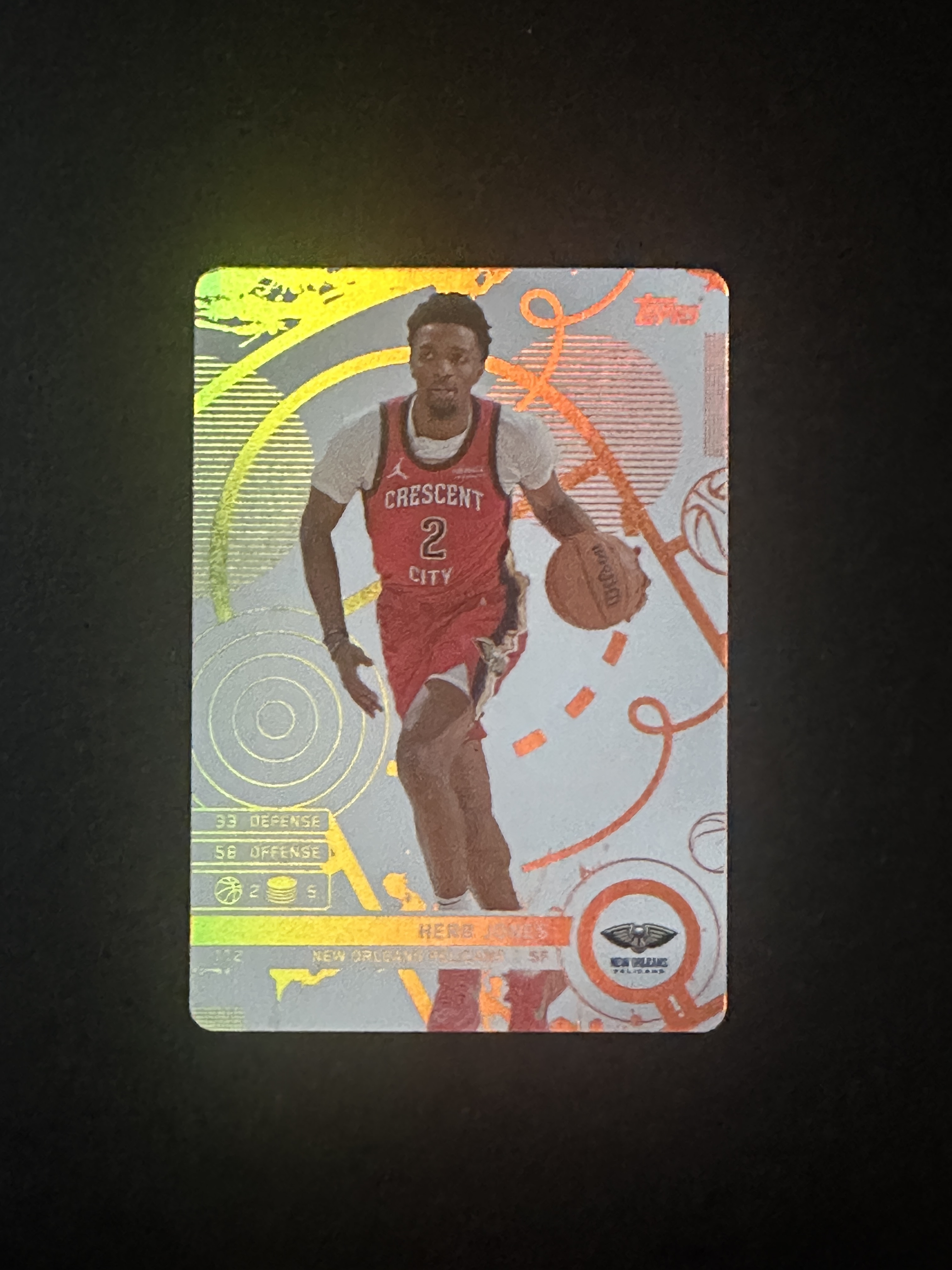 2023 Topps Match Attax Herb Jones 卡游 鹈鹕 赫伯特 琼斯 编号112 白金版 银折 折射 凑套必备 卡品如图