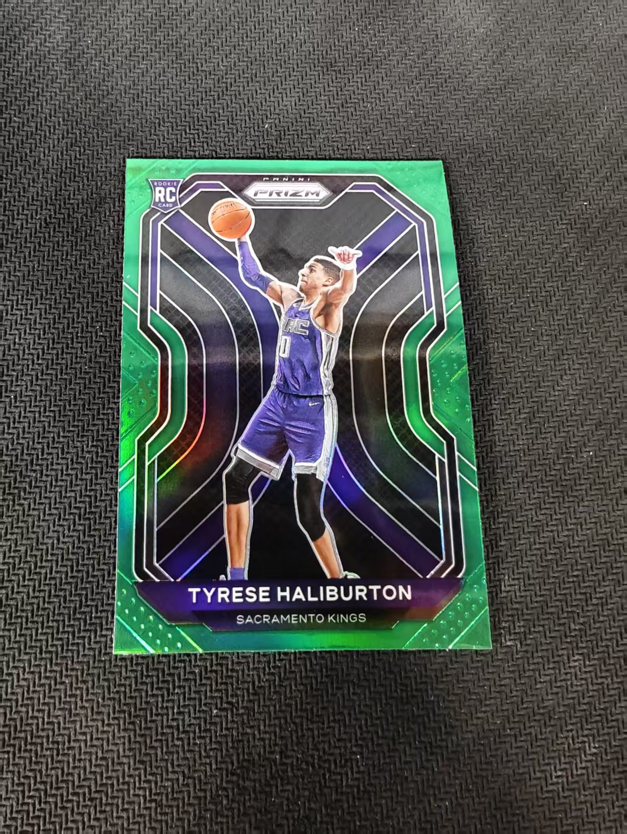 【可合并,不累计】2020-21 Panini Prizm Tyrese Haliburton 新秀RC 泰里斯 哈利伯顿 哈里伯顿 步行者 国王 正新秀 绿折 瑕疵如图