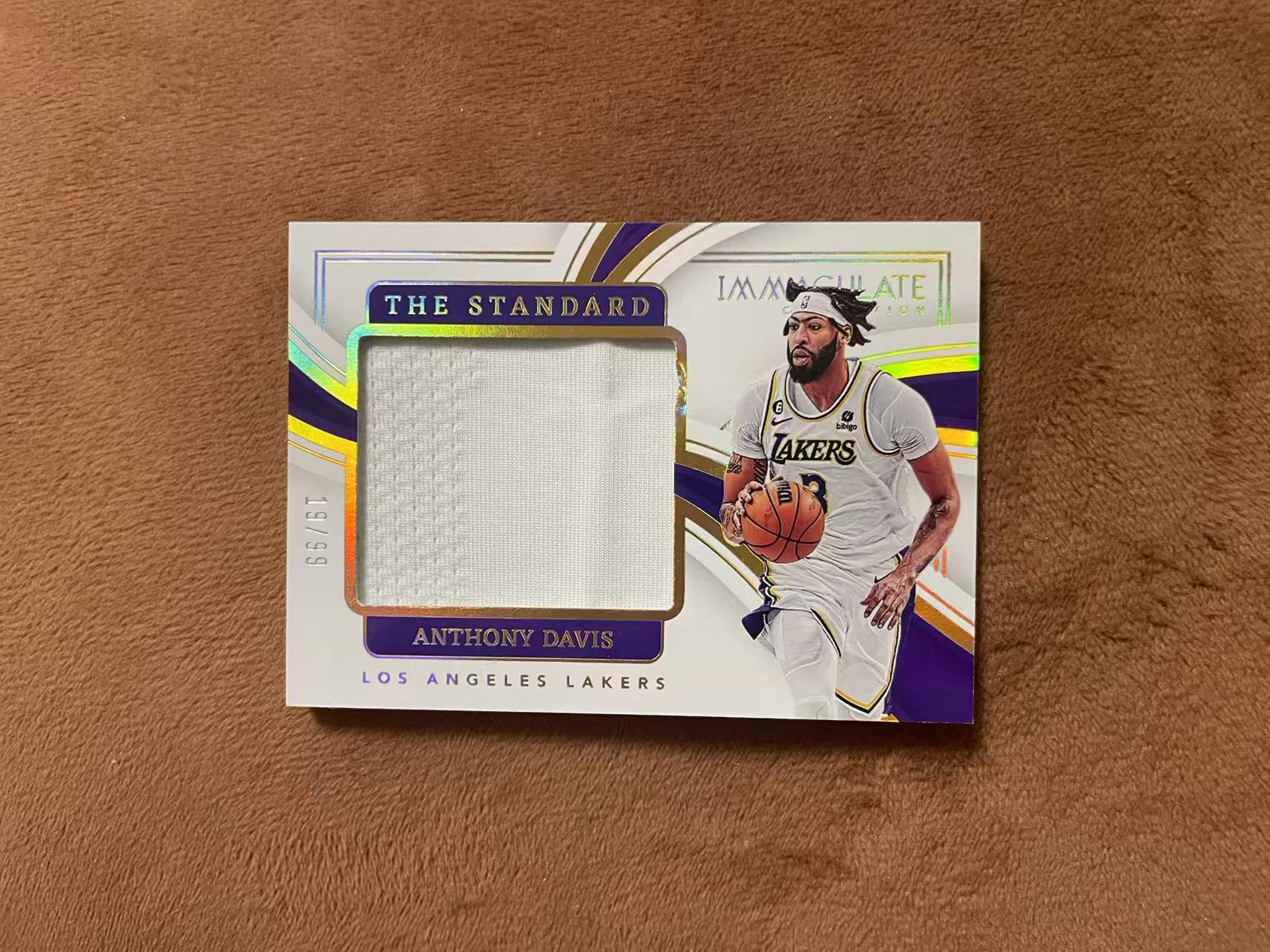 2022-23 Panini Immaculate Anthony Davis imm爱咪咪 湖人 安东尼 戴维斯 AD 浓眉 The Standard 大窗GU球衣 落场切割patch 99编【z】