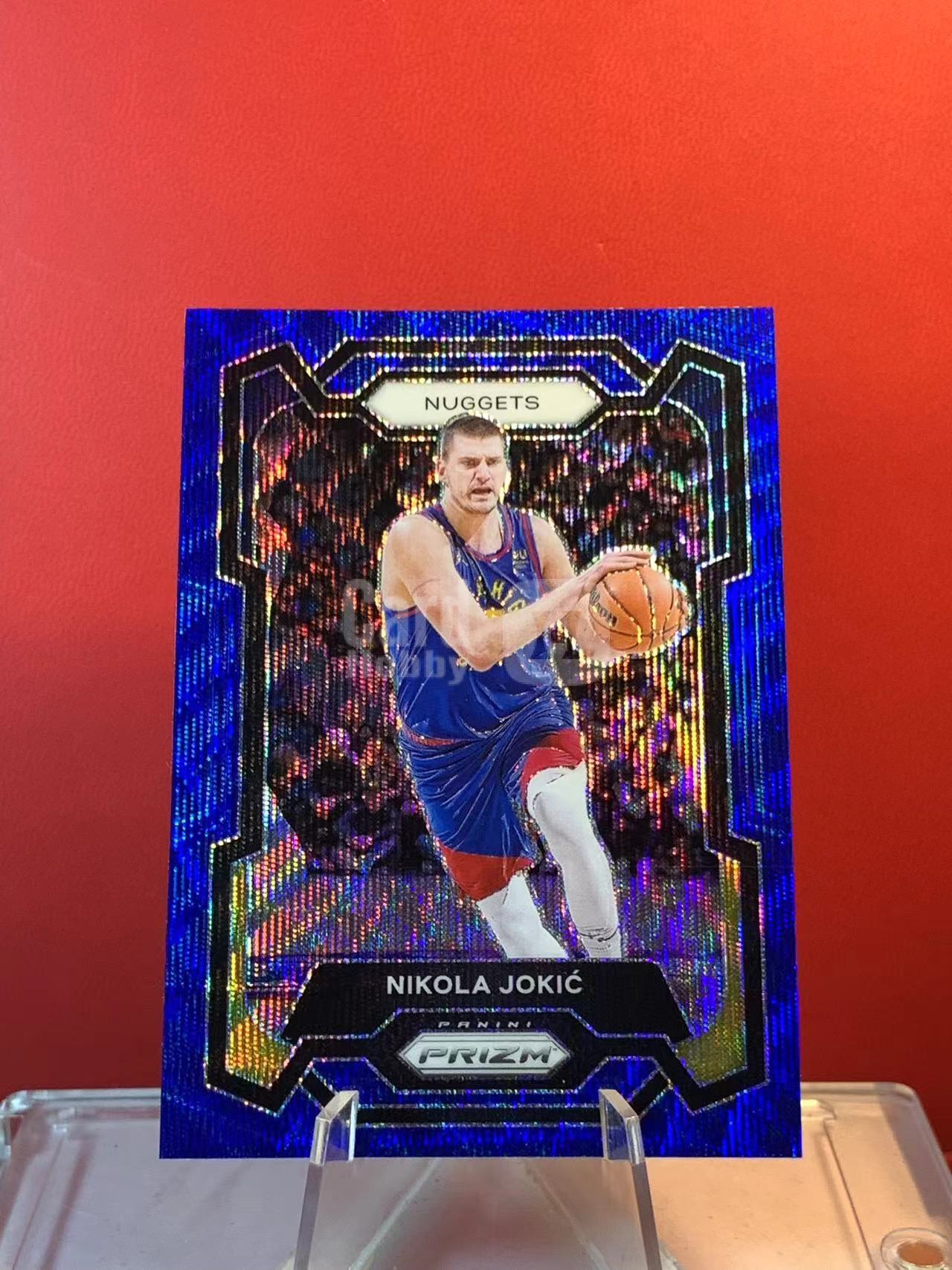 (詹叔代拍) 2023-24 Panini PRIZM系列 Nikola Jokic 蓝波纹 稀有 盒货 掘金 双料MVP 约基奇 顺丰寄付 泰山