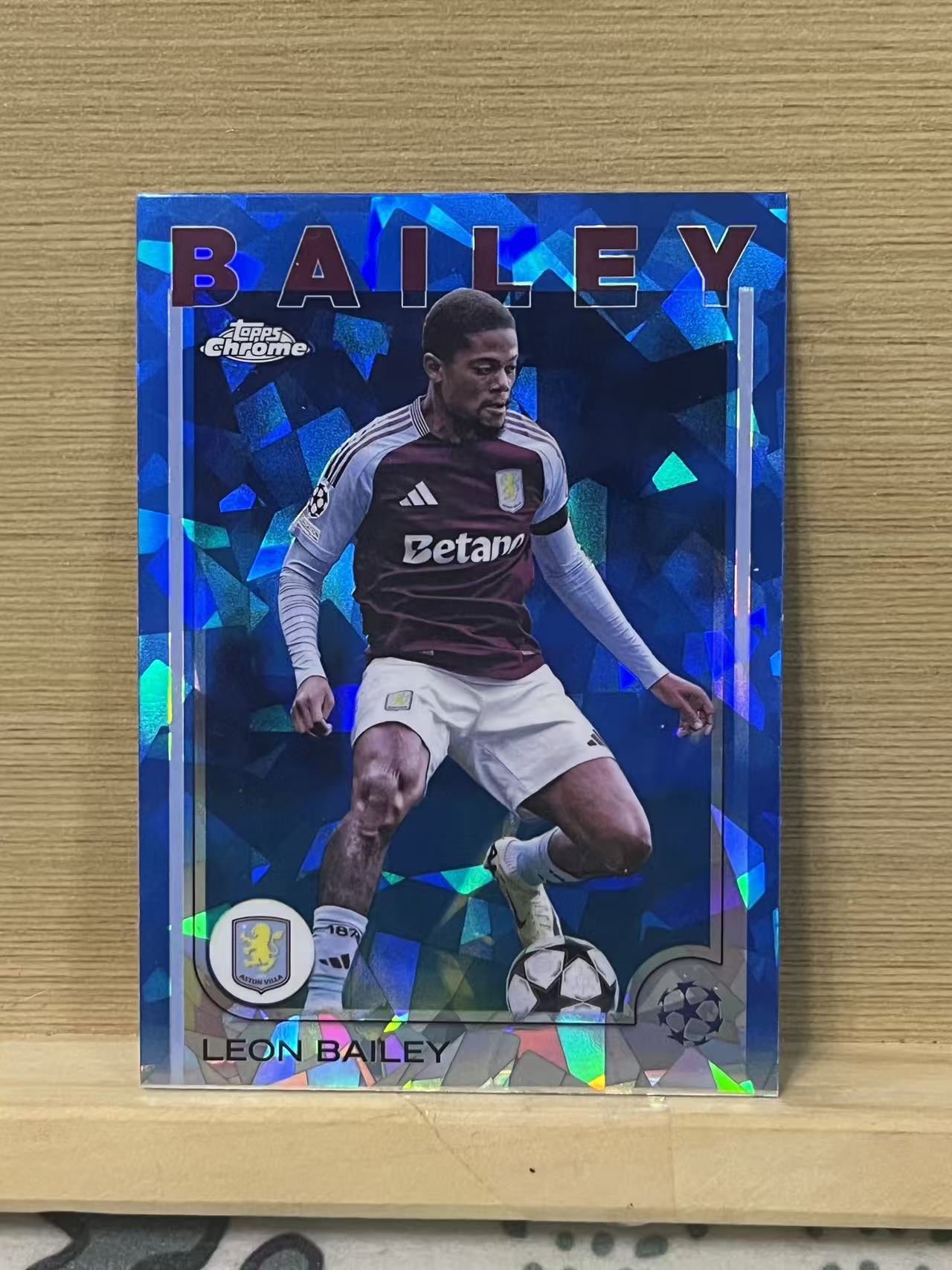 2025 Topps Chrome Leon Bailey 莱昂 拜利 阿斯顿维拉 欧冠 蓝宝石 碎冰折 银折 实卡精美 收藏必备 LZ4