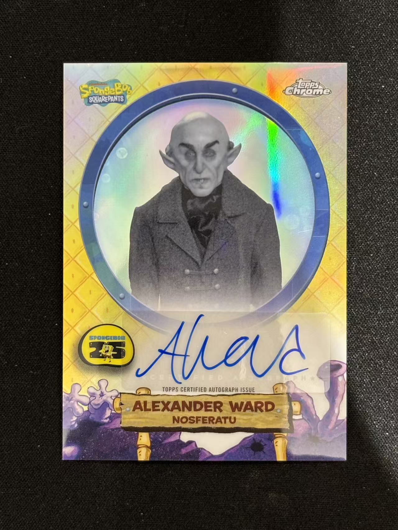2025 Topps SpongeBob SquarePants Nosferatu Chrome 海绵宝宝25周年 诺斯费拉图 Alexander Ward 配音演员签 - 顾