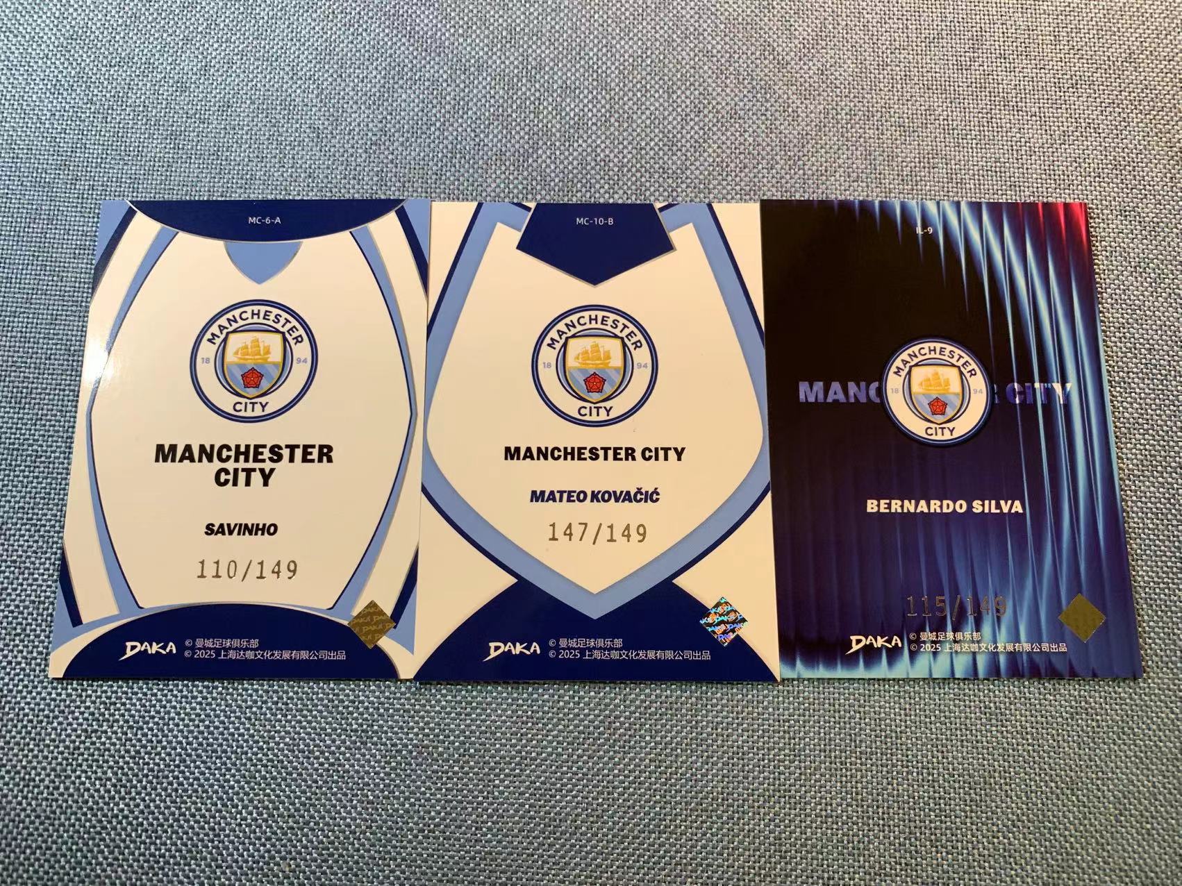 (詹叔代拍)2025 daka 达咖 曼城队盒 科瓦西奇 萨维尼奥 b席尔瓦 149编 折射 卡品如图 顺丰寄付 i3