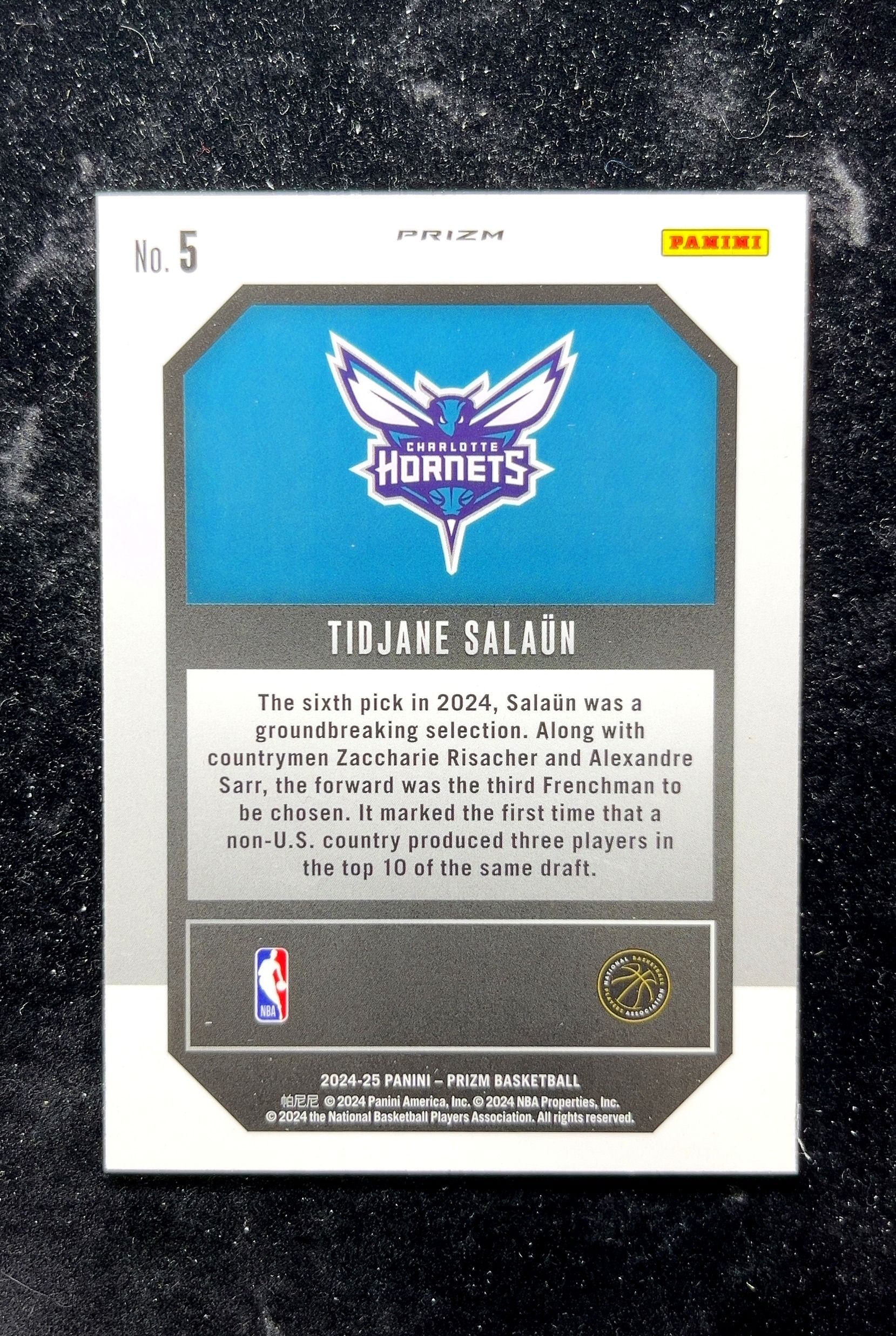 【小白1%代卖】2024 Panini Prizm Emergent 新兴 Tidjane Salaun 蒂迪扬·萨拉乌恩 银折 折射 新秀 RC 卡品如图 高价值 #5 0702