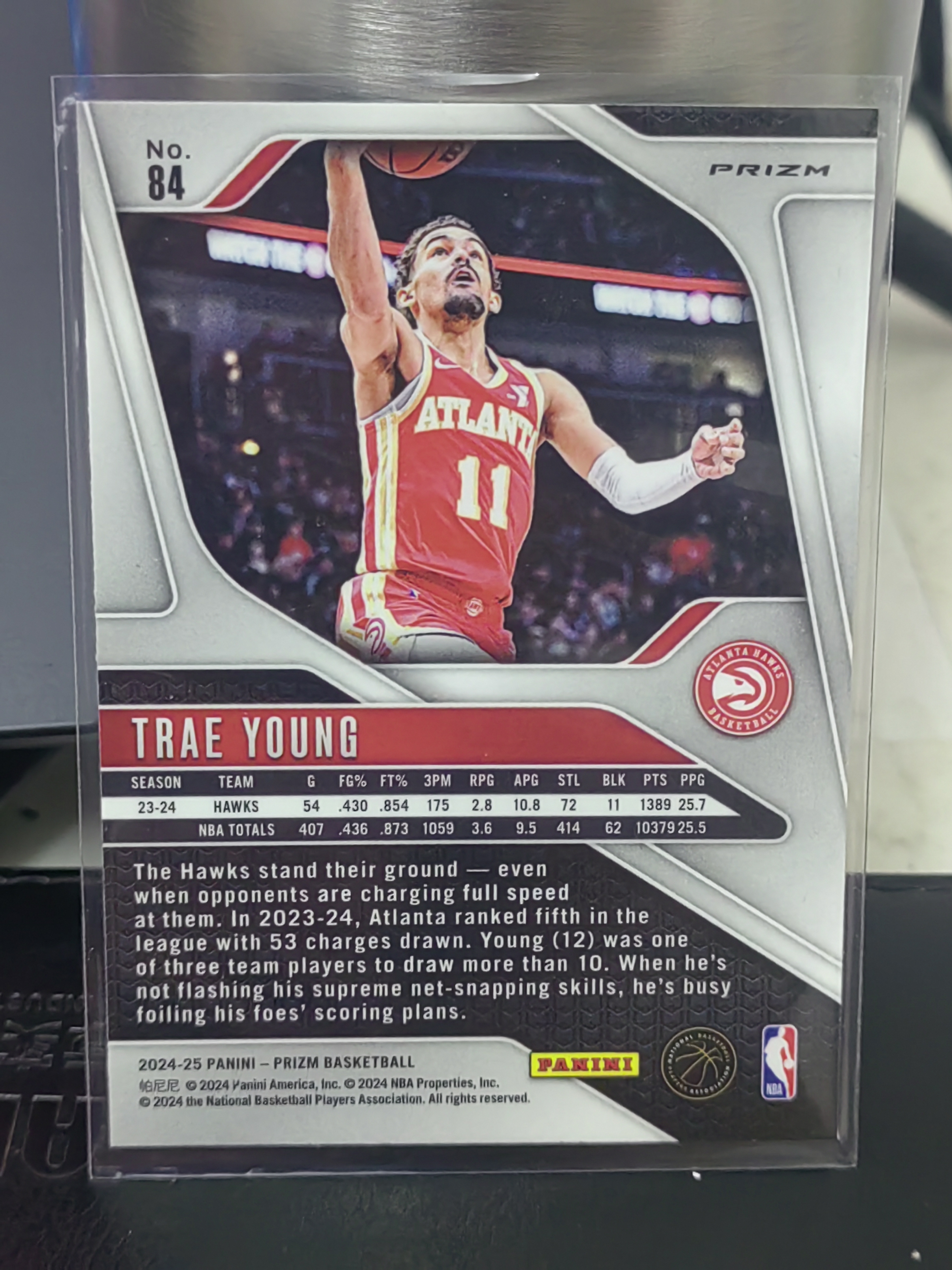 2024-25 Panini Prizm Trae Young PZ 特雷杨 纽约市长 老鹰 绿折 篮 白边白角 不保卡品 卡品如图