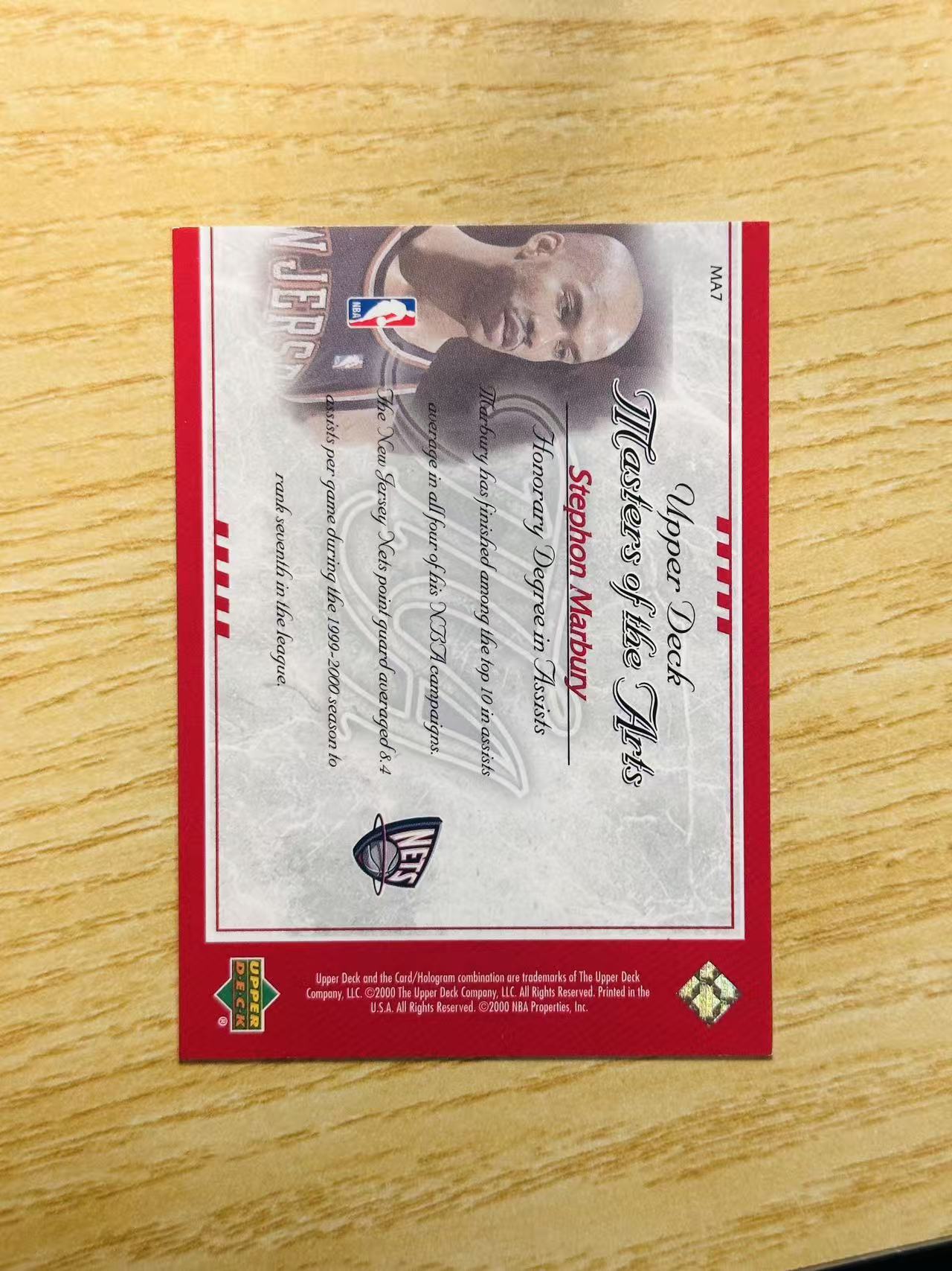 2000 Upper Deck NBA Stephon Marbury 嘿嘿代卖 斯蒂芬 马布里 老特 老卡 篮网