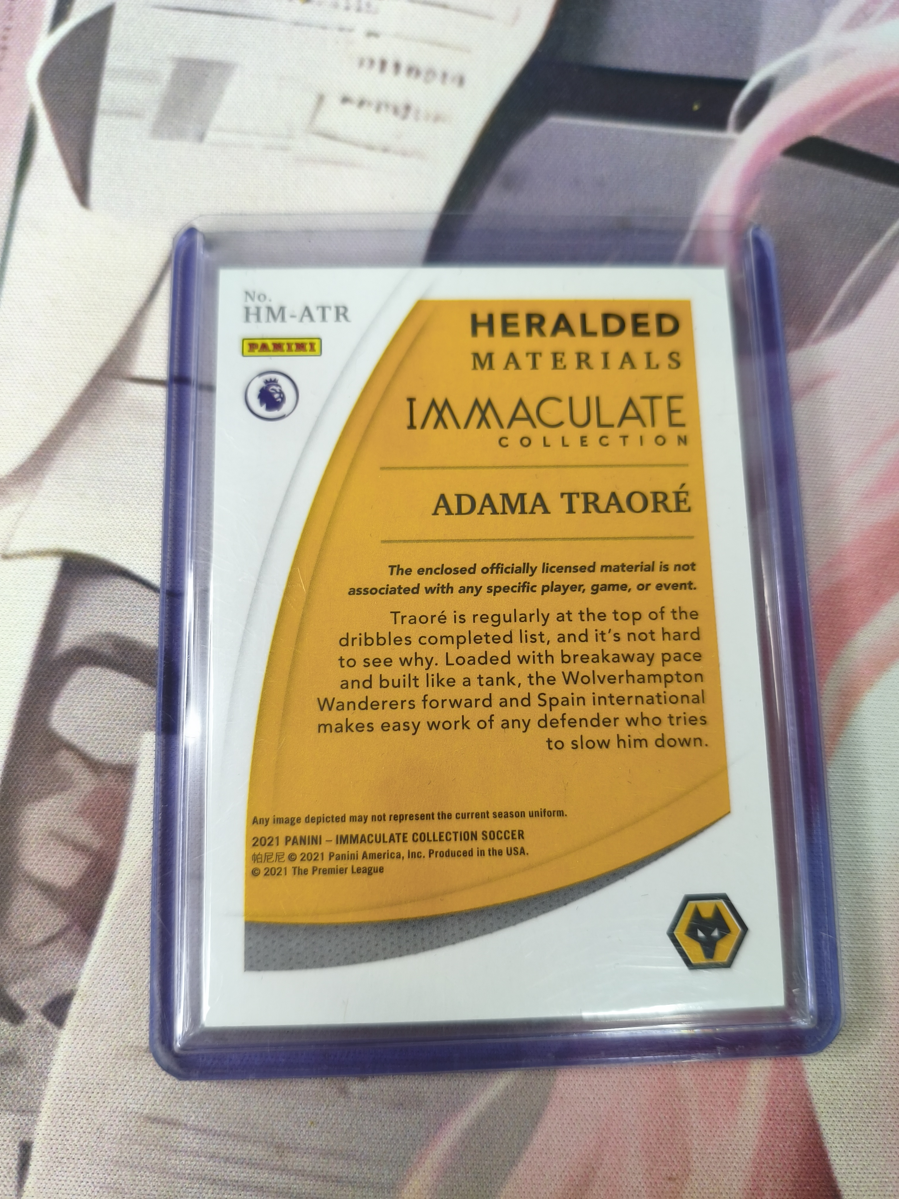 2021 Panini Immaculate Amadou Traoré 狼队 富勒姆 阿达玛特拉奥雷 特劳雷 25编 Patch切割