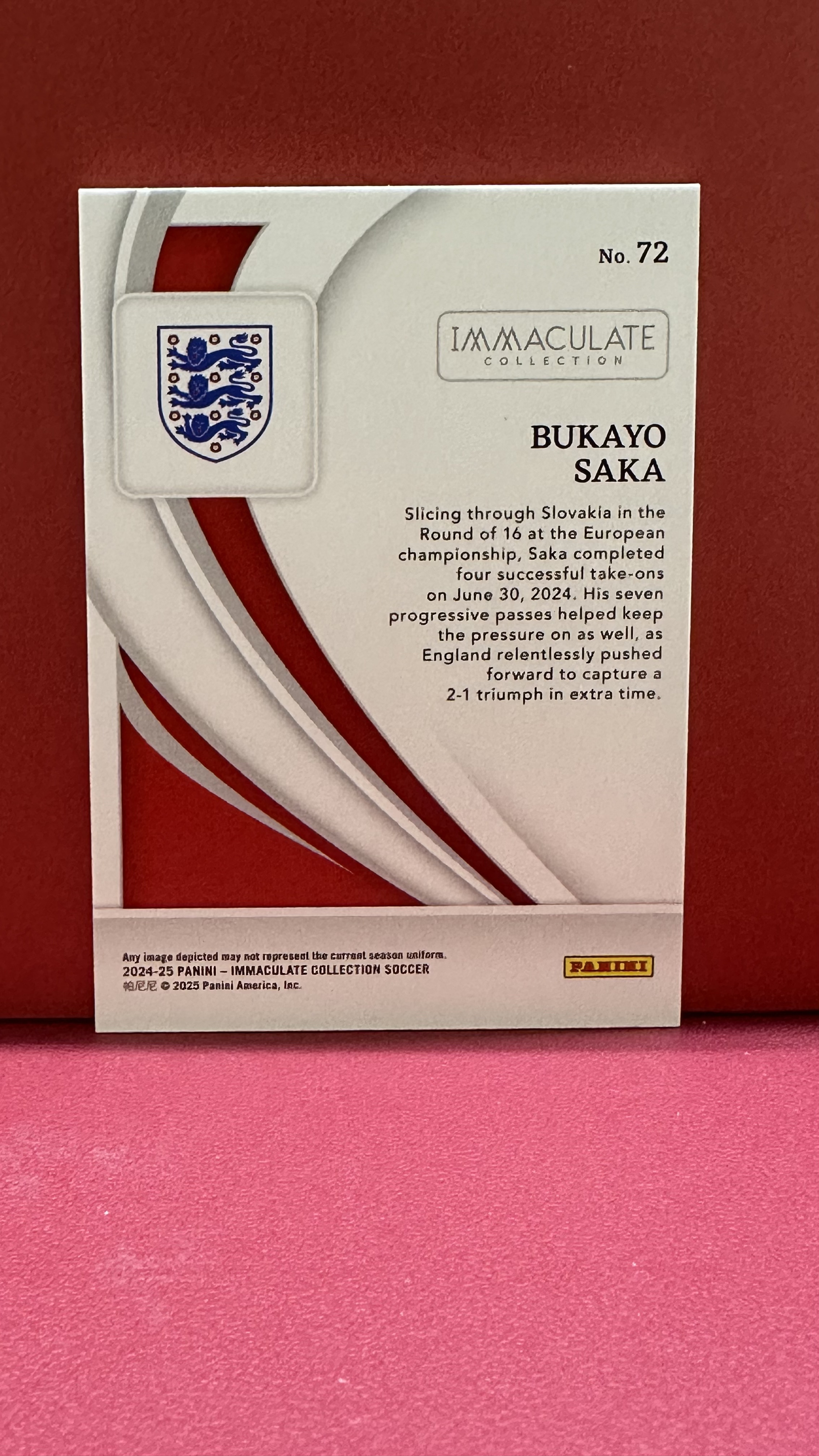 2024-25 Panini Immaculate Bukayo Saka 布卡约 萨卡 03/40编 英格兰 阿森纳 IMM