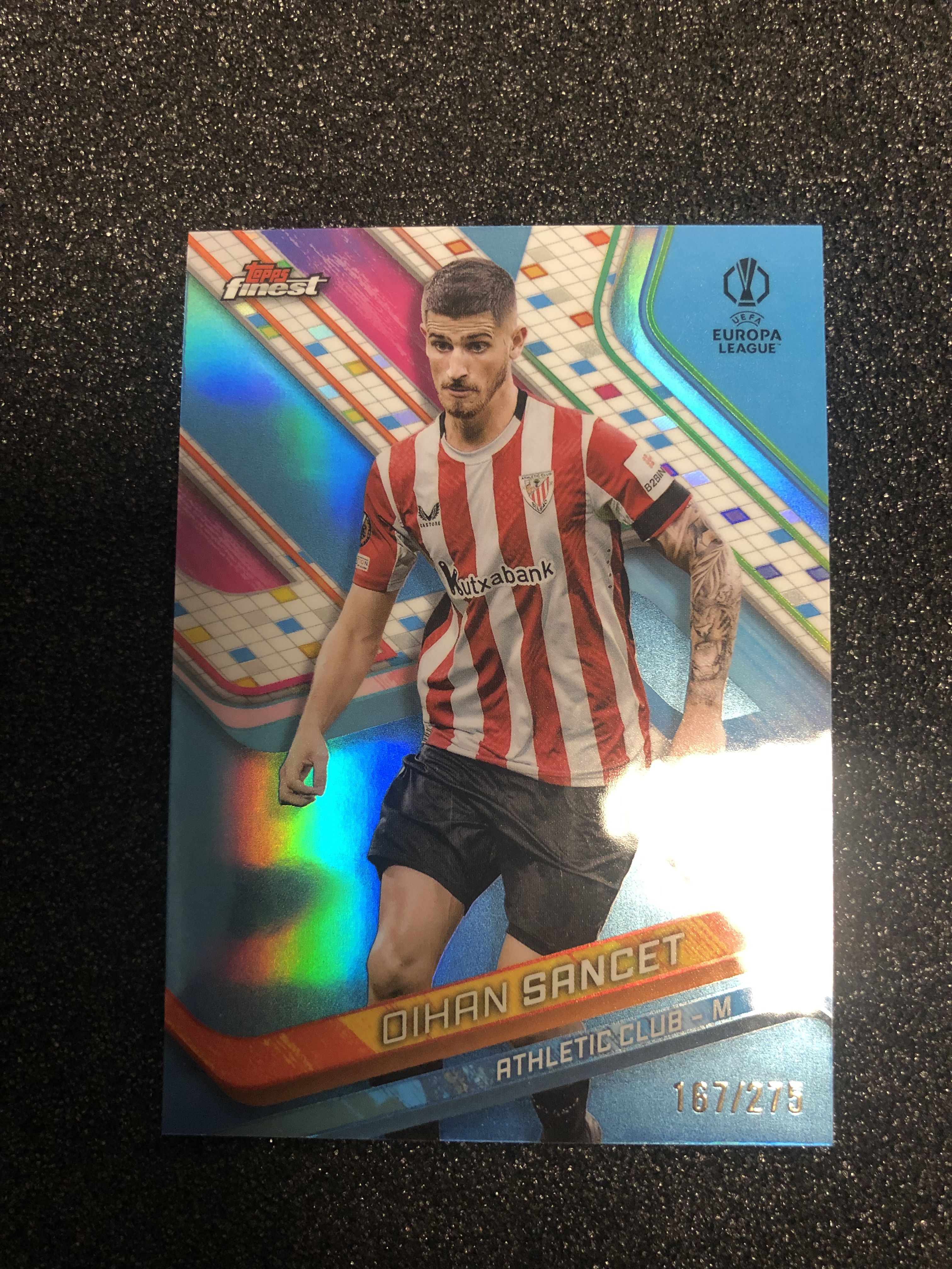 2024-25 Topps Finest Oihan Sancet 欧战finest 桑切特 西班牙 毕尔巴鄂竞技 275编 蓝折 167/275 卡品如图 凑套收藏必备