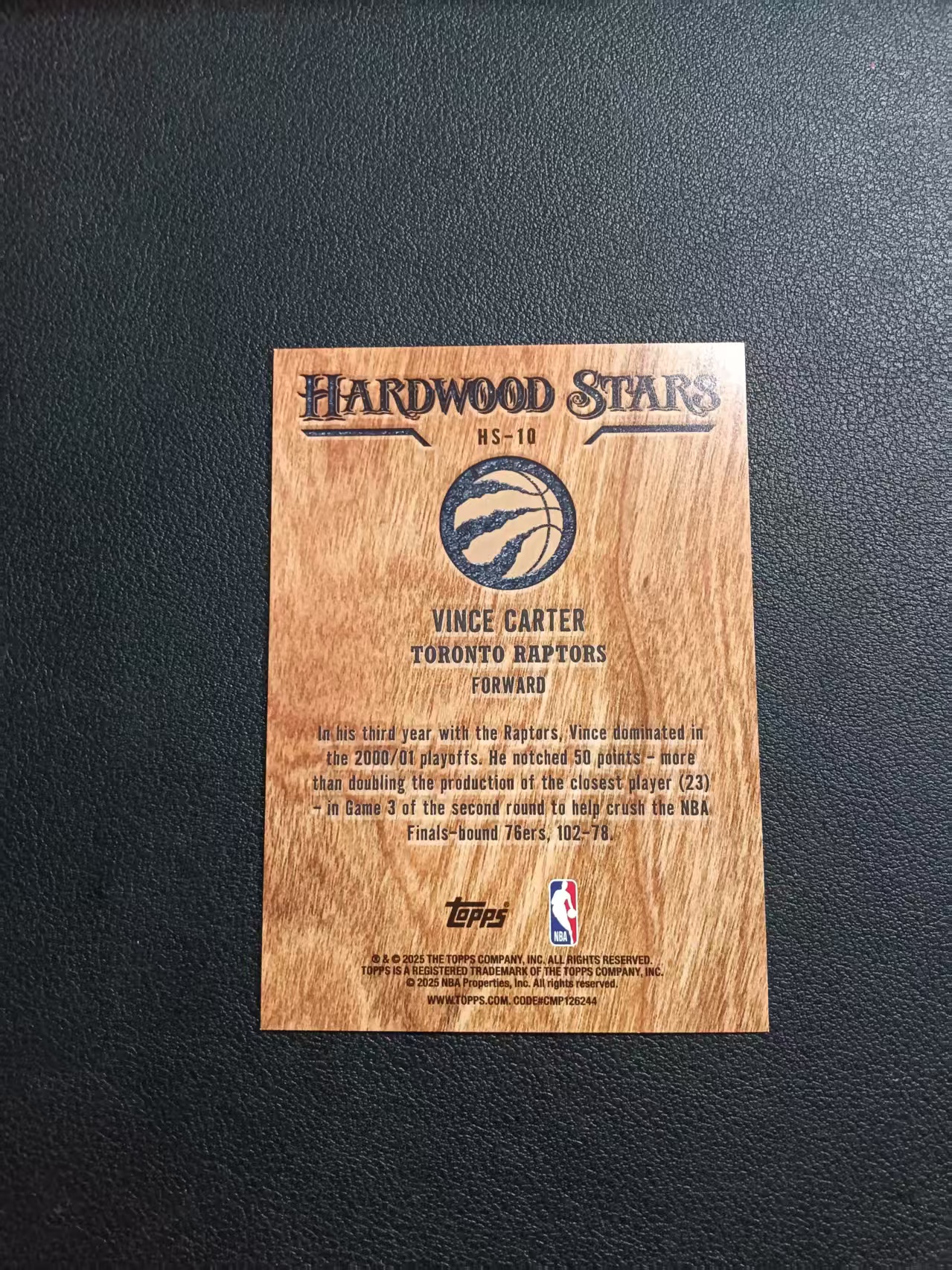 2025 Topps Flagship Vince Carter 猛龙 文斯 卡特 半神 Hardwood Stars 特卡 木纹地板 球场球星特卡 大比例 SSP 卡品如图 无明显划痕 龙龙龙