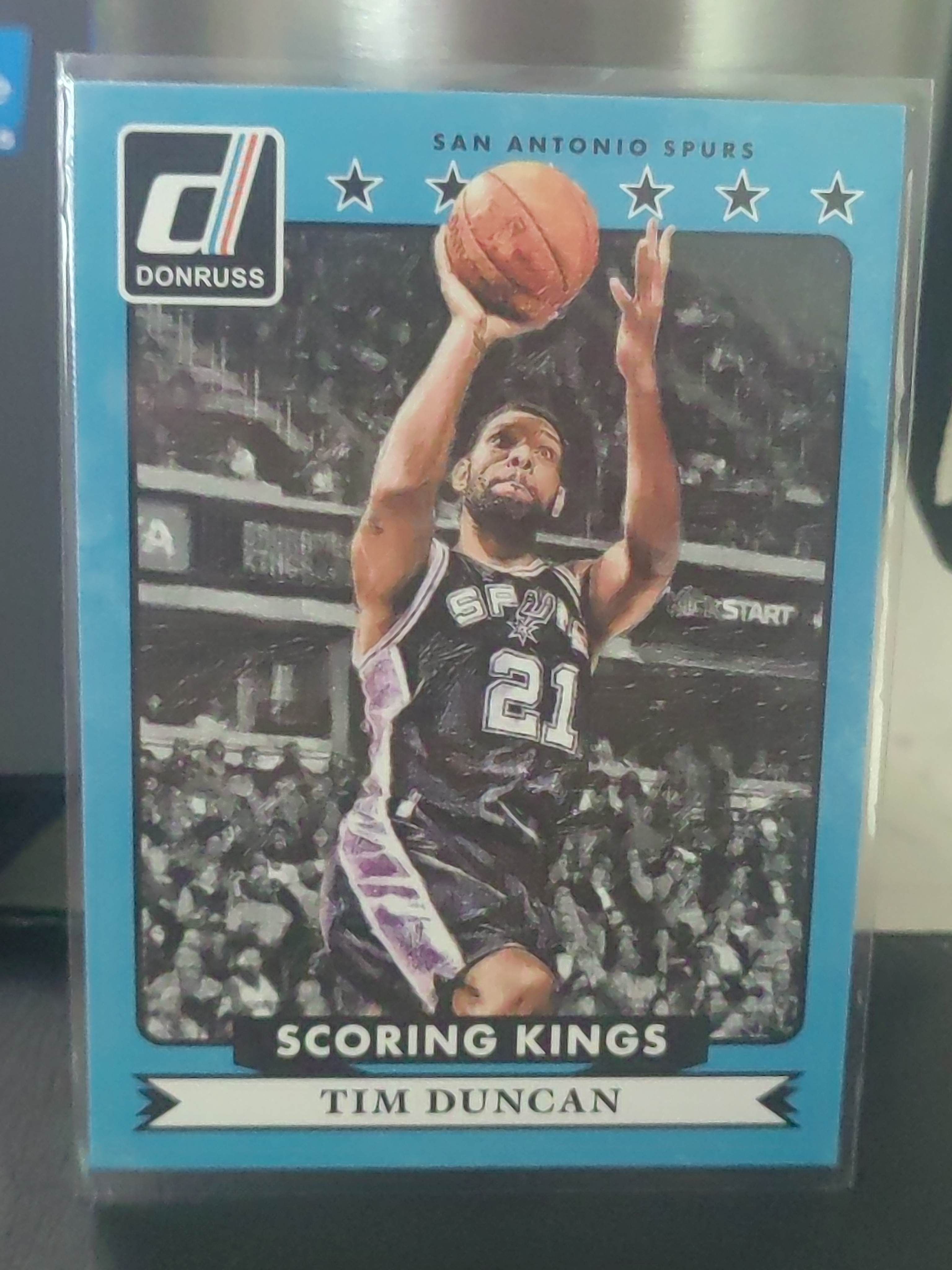 2014-15 Panini Donruss Tim Duncan 杜蕾斯 蒂姆 邓肯 马刺 得分王 SCORING KINGS 特卡 篮 白边白角 不保卡品 卡品如图