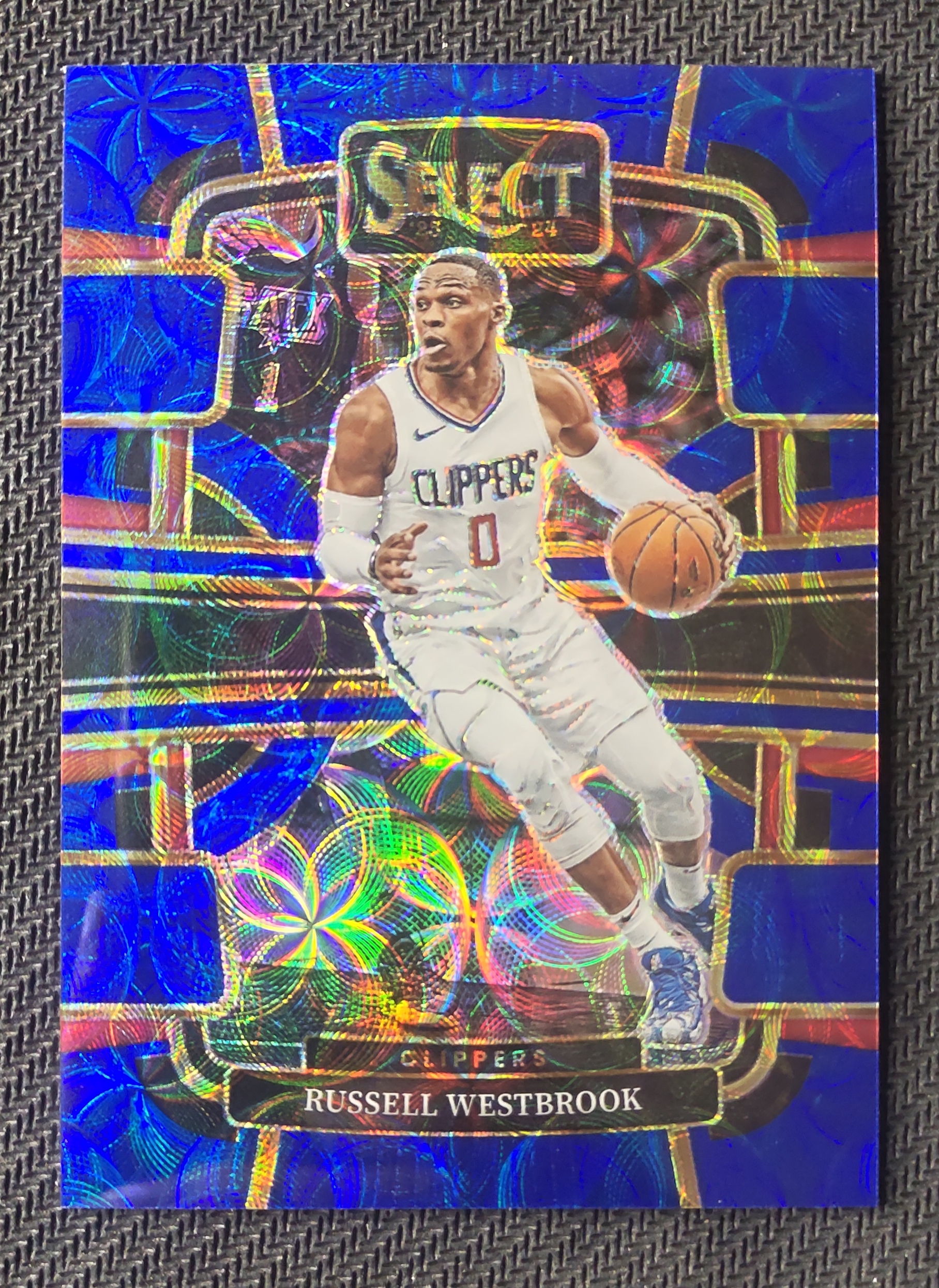 2023-24 Panini Select Russell Westbrook 拉塞尔 威斯布鲁克 快船 威少 一级 蓝圈圈折 圈圈折 折射 208/249编