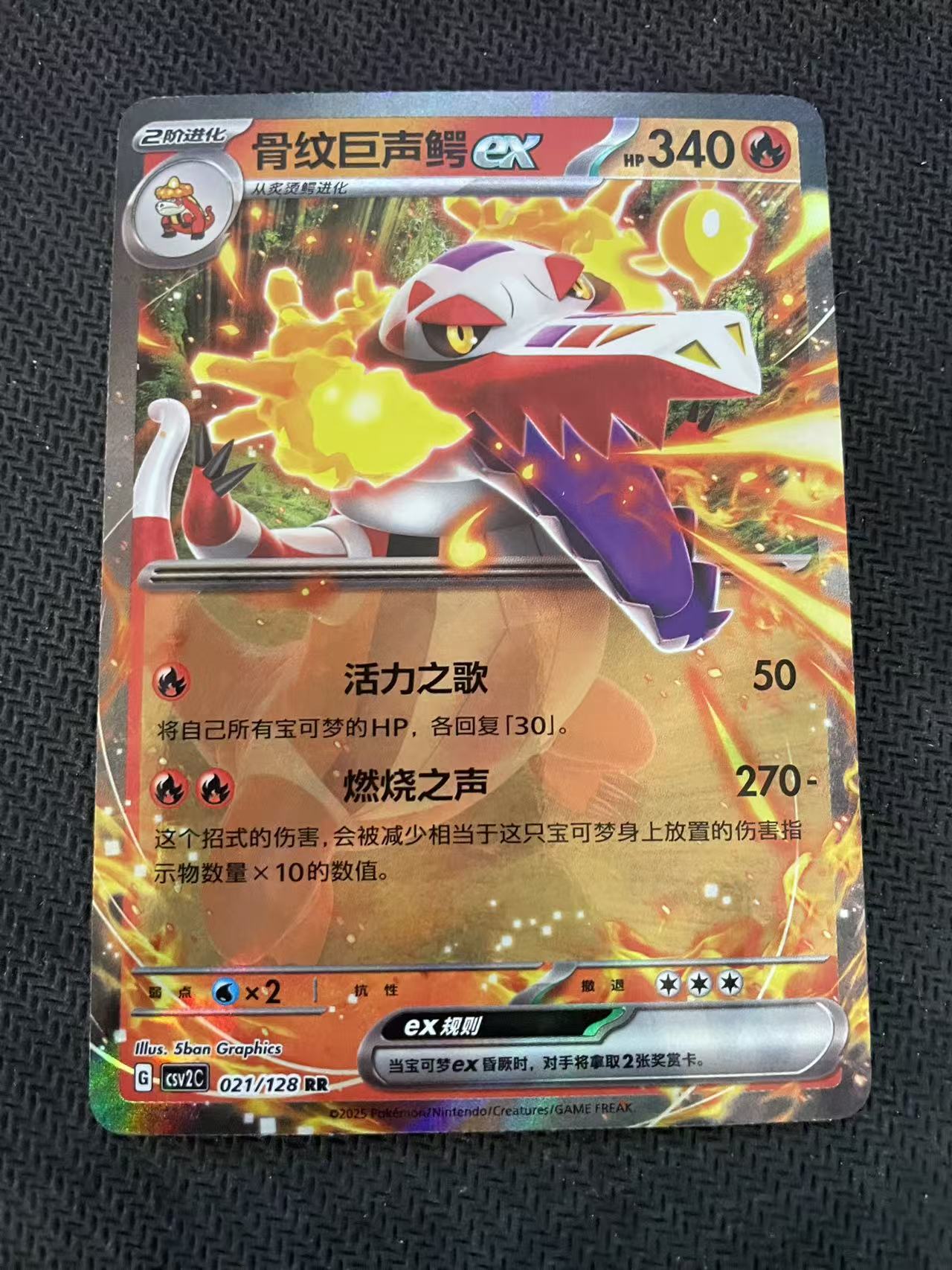 2025 Pokemon TCG 1 骨纹巨声鳄EX chs 宝可梦 简中 木水拍卖第一百八十六期