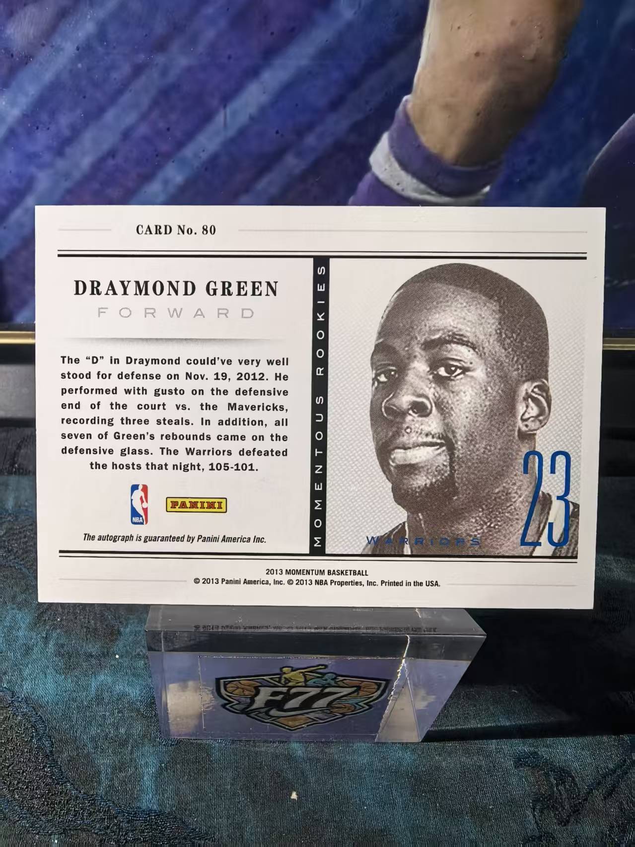 2013 Panini Momentum Draymond Green 德雷蒙德 格林 新秀 RC 签字 卡签 勇士 选图超帅 专收必备 瑕疵看图 收藏必备 狗夏