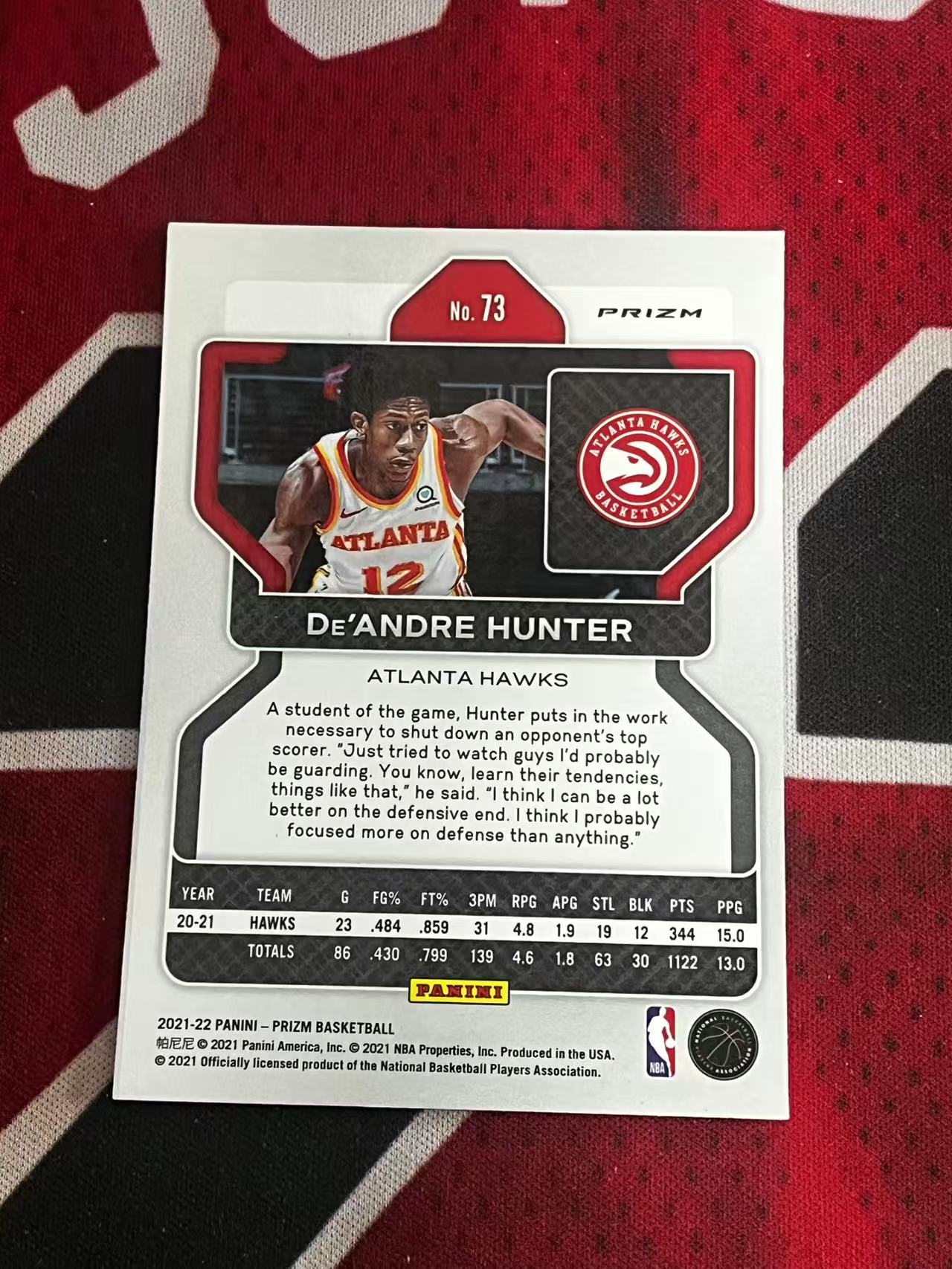 【接寄拍】2021-22 PANINI PRIZM PZ系列 老鹰 德安德烈亨特 BASE 银折 折射 专收凑套必备【SF0232】