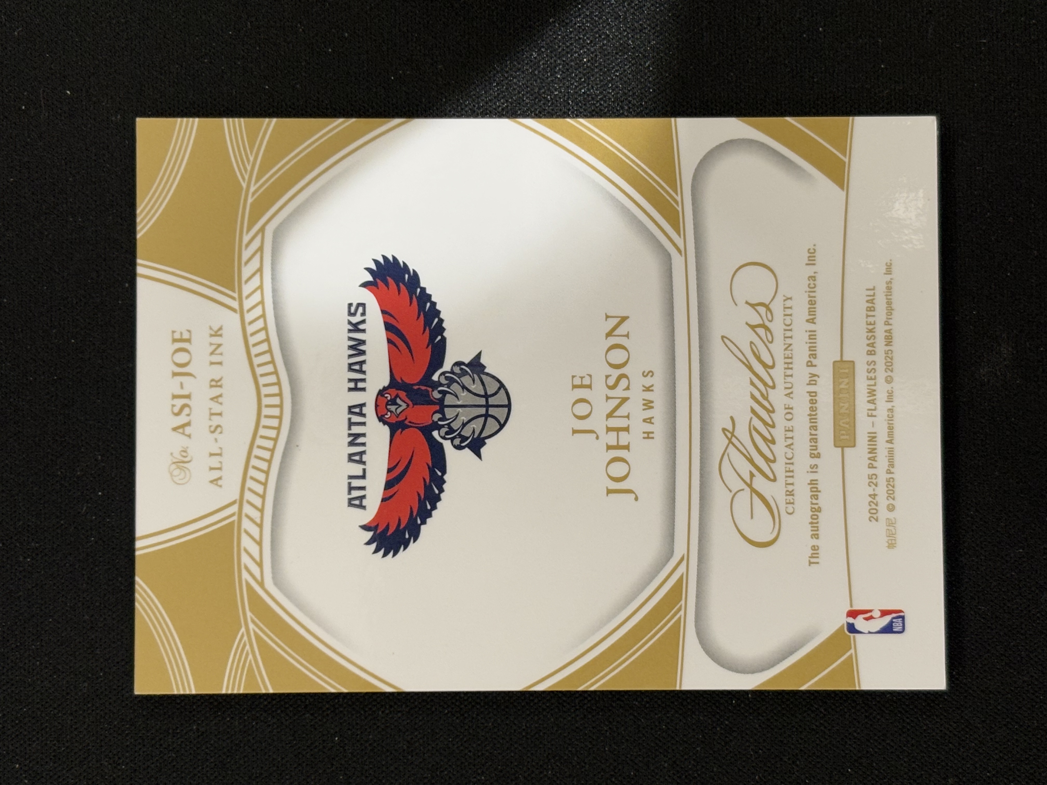 2024-25 Panini Flawless Joe Johnson 手提 乔 约翰逊 All-Star Ink签 卡签 银平行 - ws