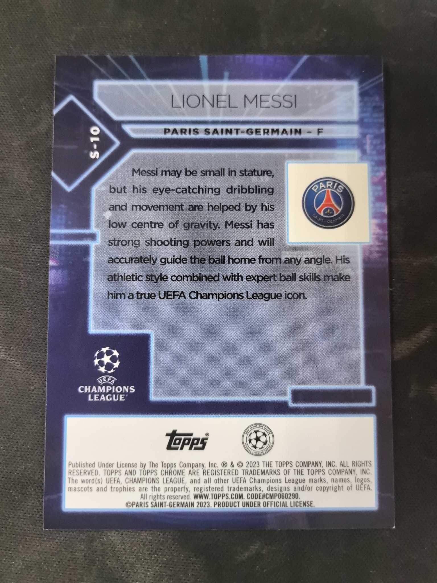 2022-23 Topps Chrome Lionel Messi 【哈卡拍卖】球王梅西 specimen 特卡 银折 第三张