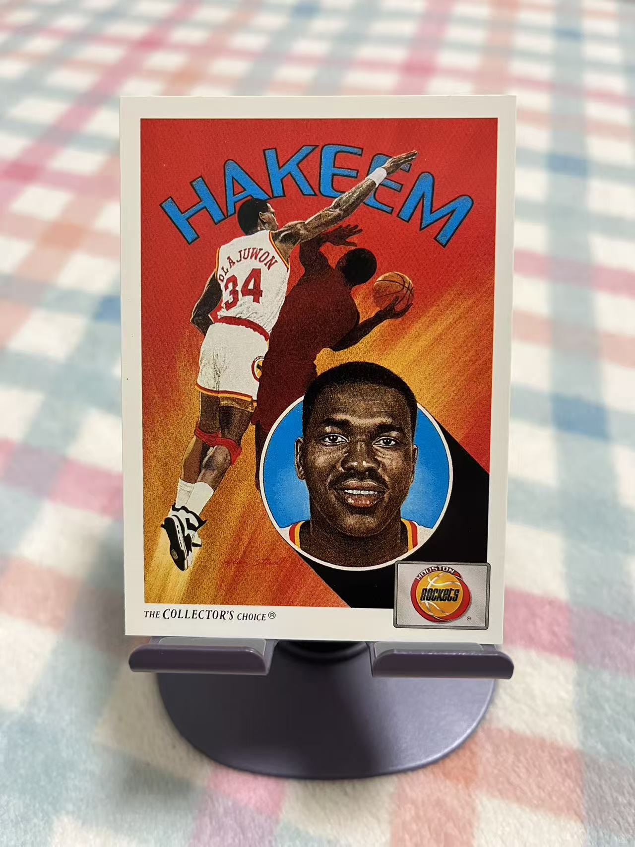 1991 Upper Deck THE COLLECTOR'S CHOICE Hakeem Olajuwon 哈基姆 奥拉朱旺 大梦【油画 老人 老卡 老特】火箭 #7008