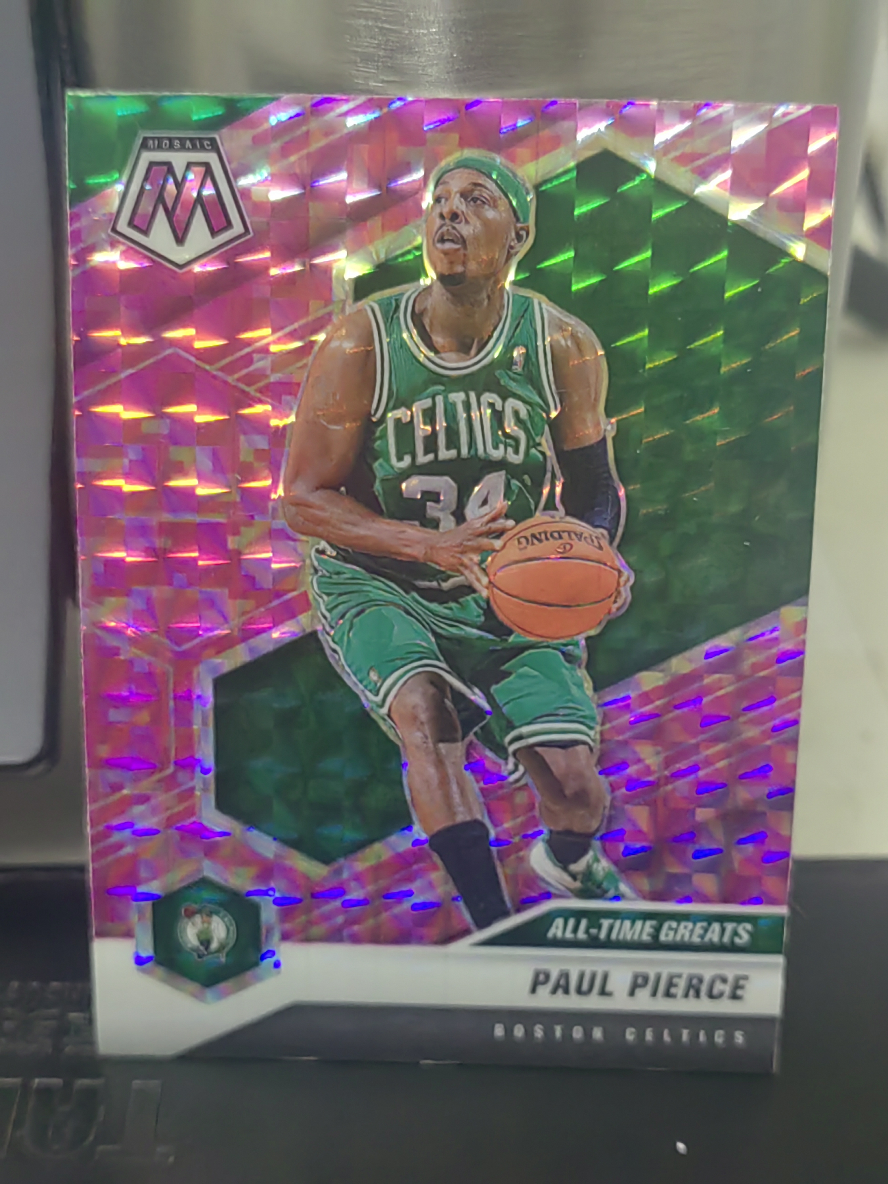 2020-21 Panini Mosaic Paul Pierce 马赛克 粉折 粉格子折 保罗 皮尔斯 凯尔特人 篮 白边白角 不保卡品 卡品如图