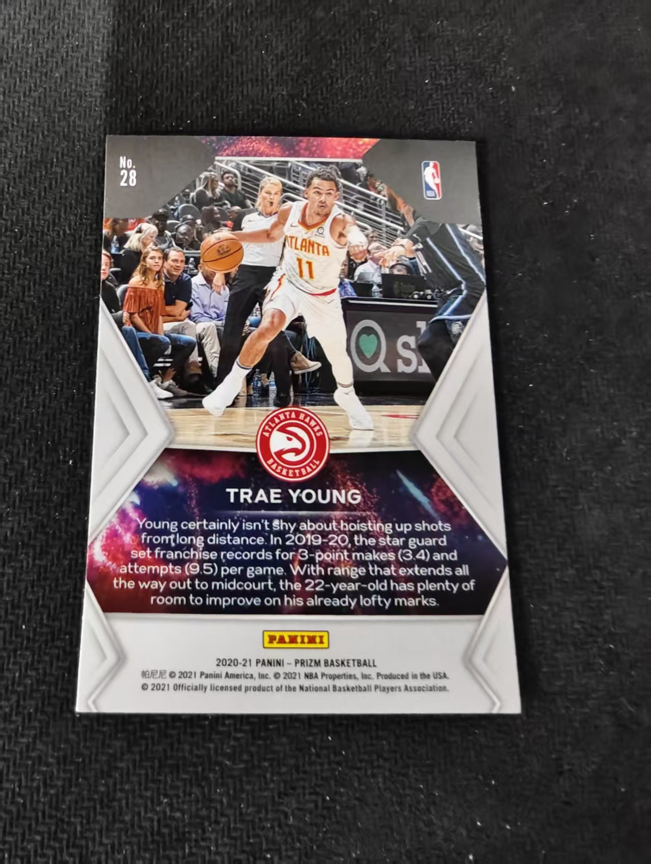 【可合并,不累计】2020-21 Panini Prizm Trae Young 特雷 杨 老鹰队 烟花 fireworks特卡 不保卡品 介意勿拍 #28