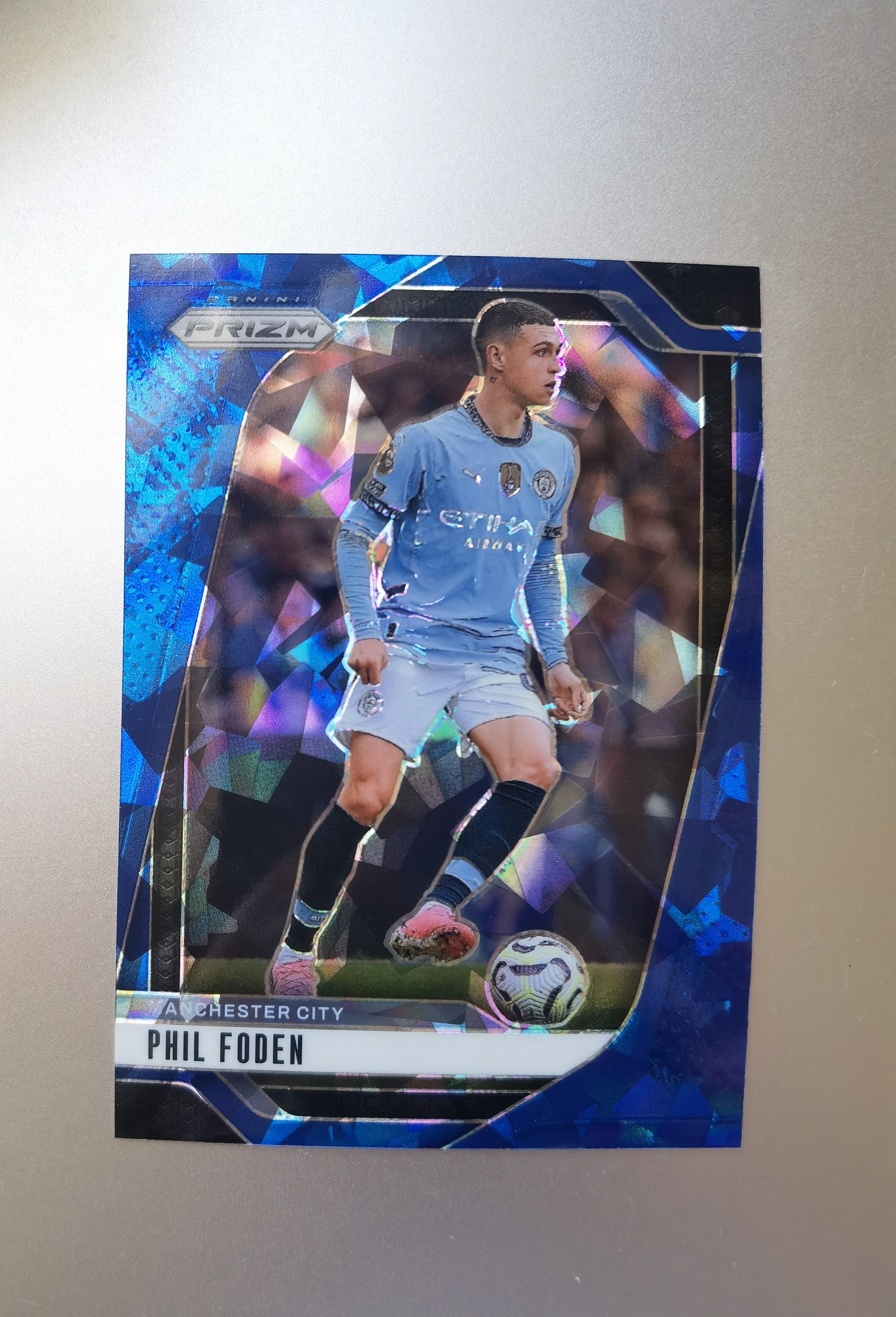 2024-25 Panini Pirzm Phil Foden 英超 菲尔福登 蓝碎冰折 75编 曼城 核心 收藏必备