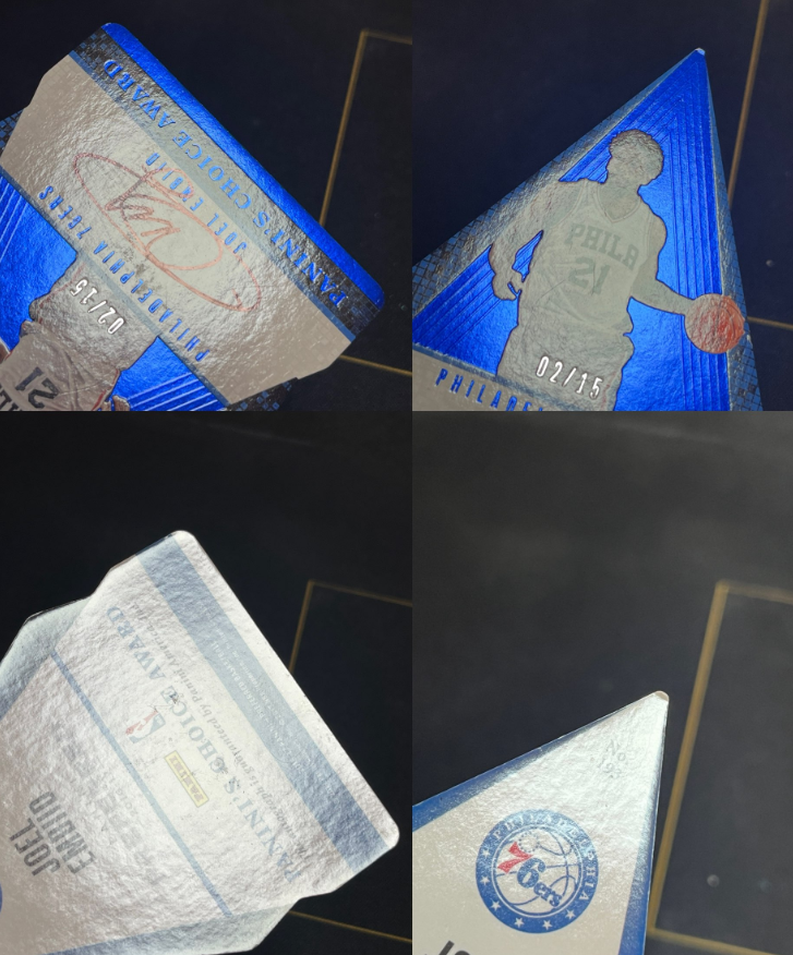 2016-17 Panini Preferred Joel Embiid 【小猪包代卖】76人 小书 皇冠 76人 乔尔 恩比德 大帝 签字 卡签 异形 2/15编 墨迹微瑕如图 VJ