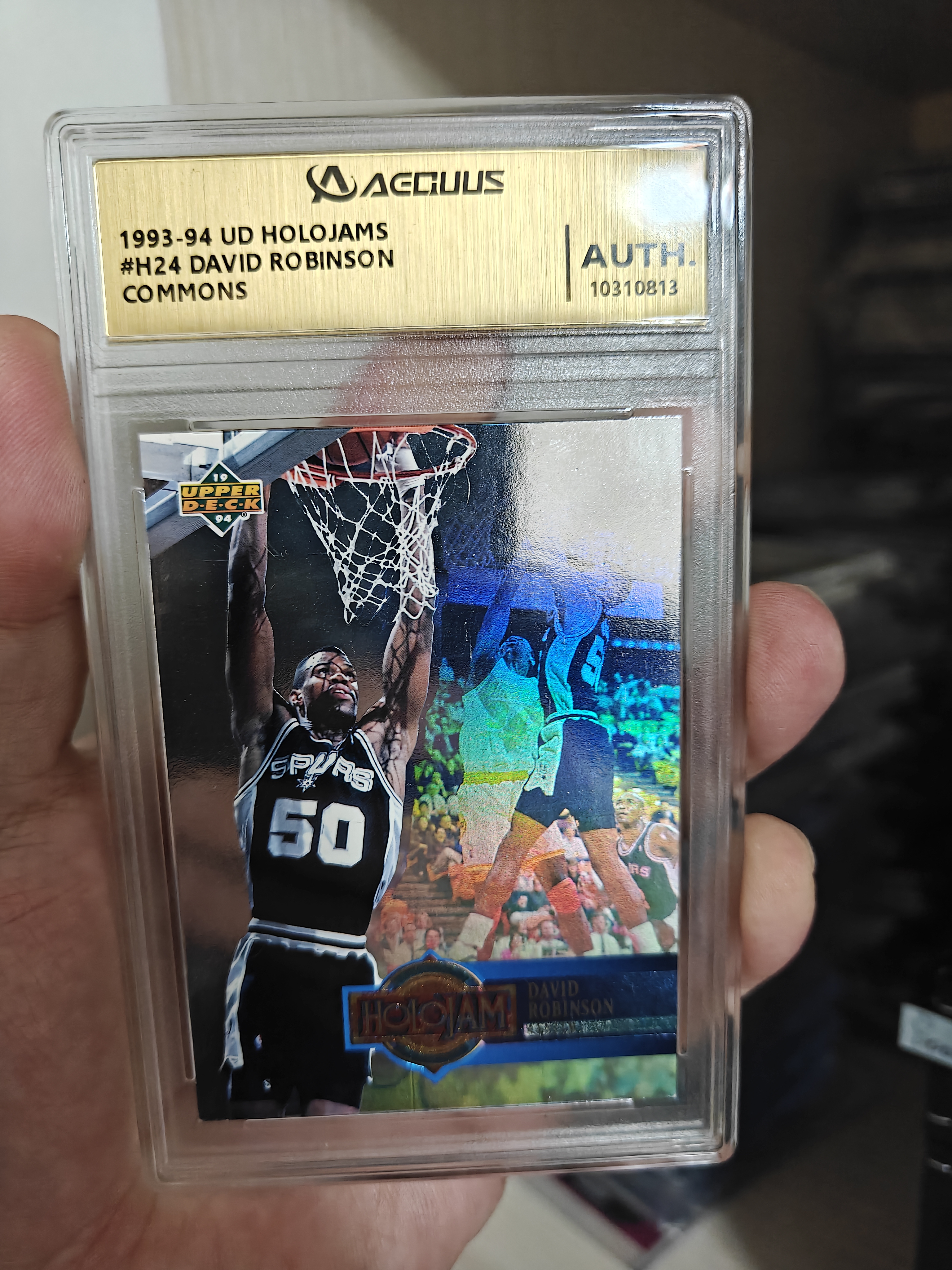 1993 Upper Deck Holojams David Robinson #H24 30年老卡 顶级 全息 折色 大卫 罗宾逊 海军上校 收藏必备