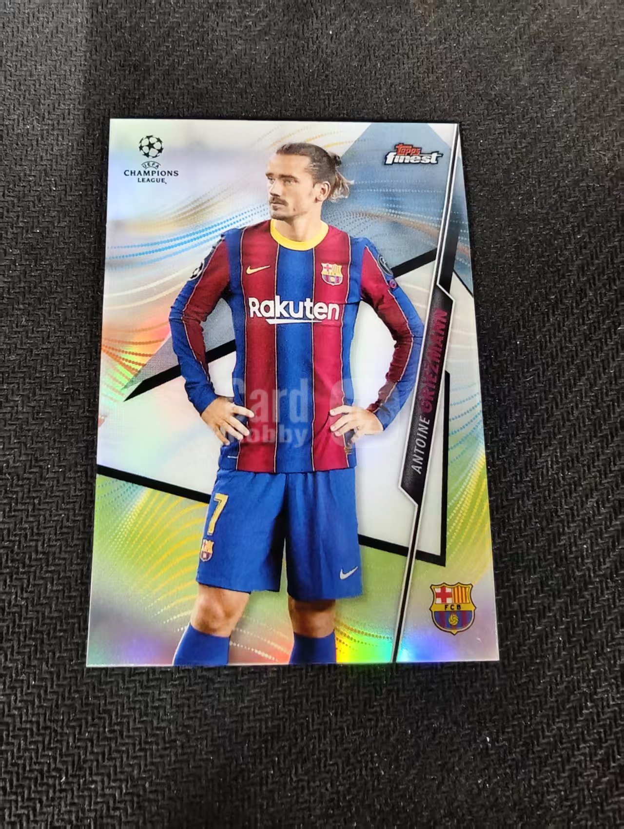 【可合并,不累计】2021 Topps Finest Antoine Griezmann 欧冠 格列兹曼 巴萨 巴塞罗那 欧冠 银折 划痕 边角瑕疵 #26