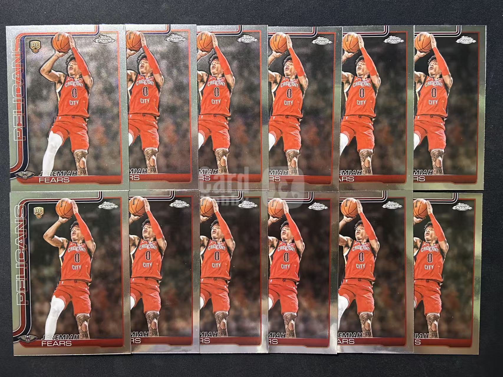 【阿泽代卖】2025-26 Topps Chrome Update Tcu Jeremiah Fears 鹈鹕 新秀 RC 费尔斯 Base 12张lot 选图巨帅 细节如图